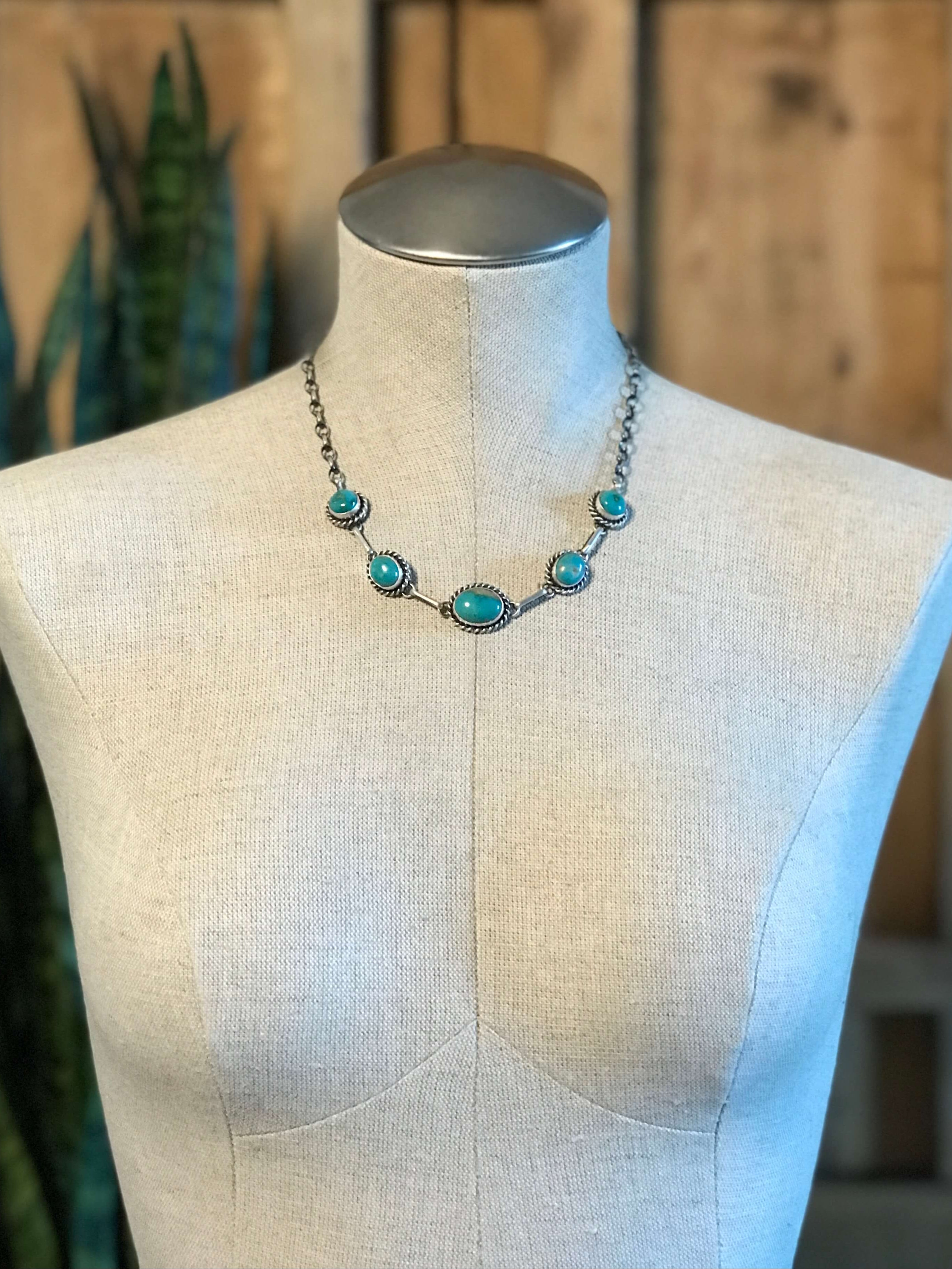 The Sutton Necklace, 3-Necklaces-Calli Co., Turquoise and Silver Jewelry, Native American Handmade, Zuni Tribe, Navajo Tribe, Brock Texas