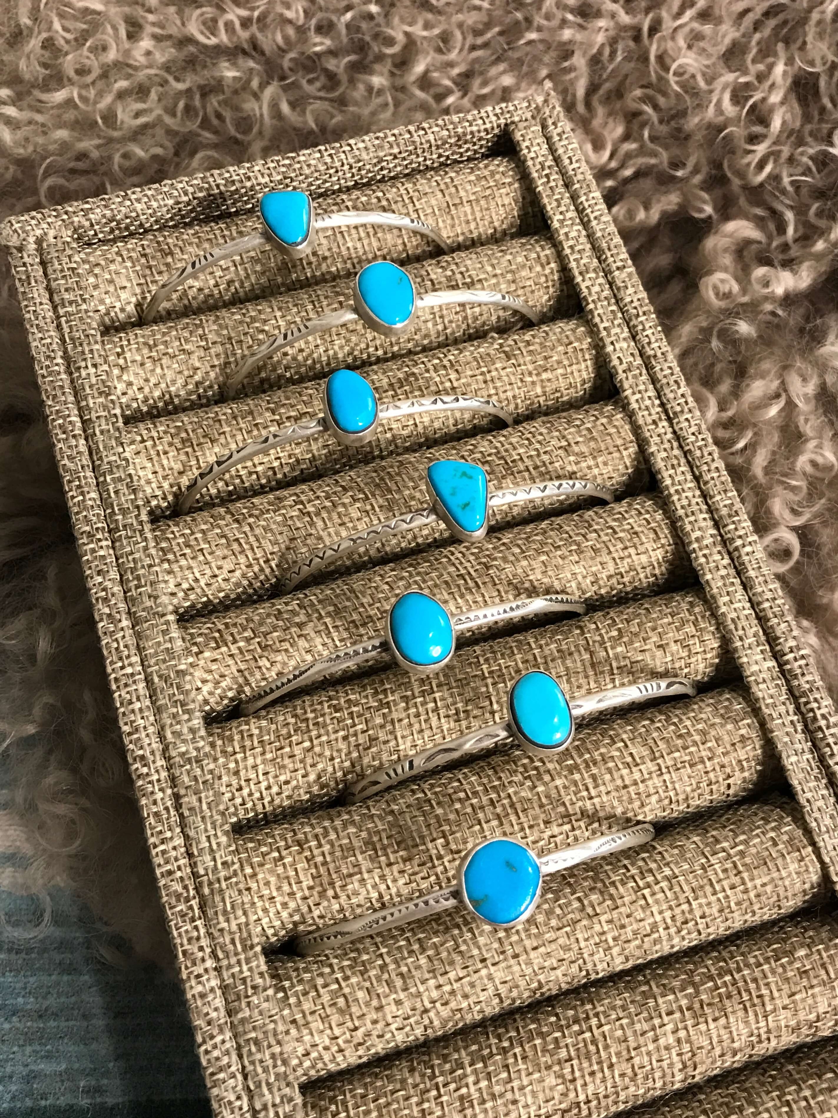 The Teague Cuffs xx-Bracelets & Cuffs-Calli Co., Turquoise and Silver Jewelry, Native American Handmade, Zuni Tribe, Navajo Tribe, Brock Texas