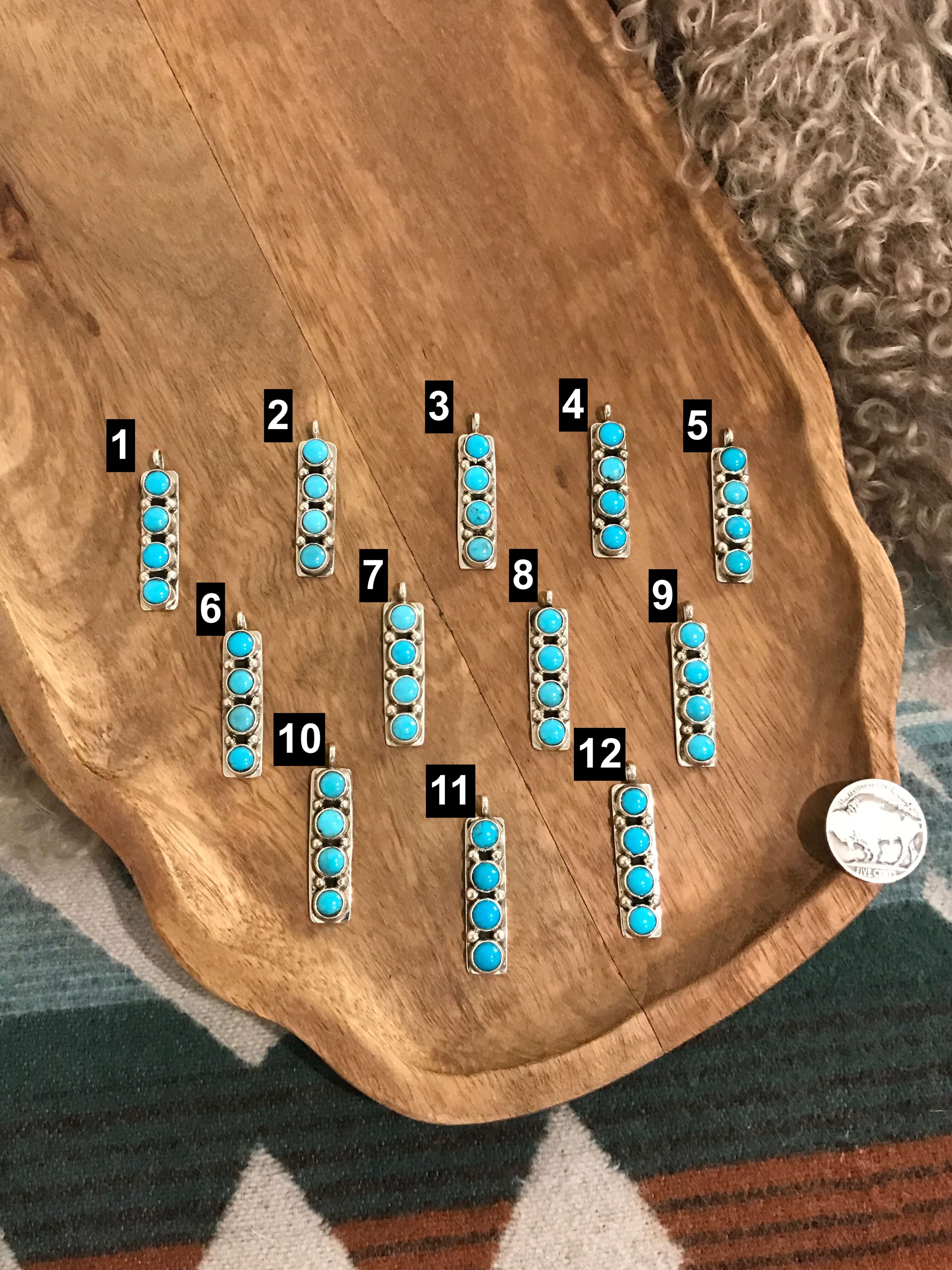 The Priddy Turquoise Pendants-Pendants-Calli Co., Turquoise and Silver Jewelry, Native American Handmade, Zuni Tribe, Navajo Tribe, Brock Texas