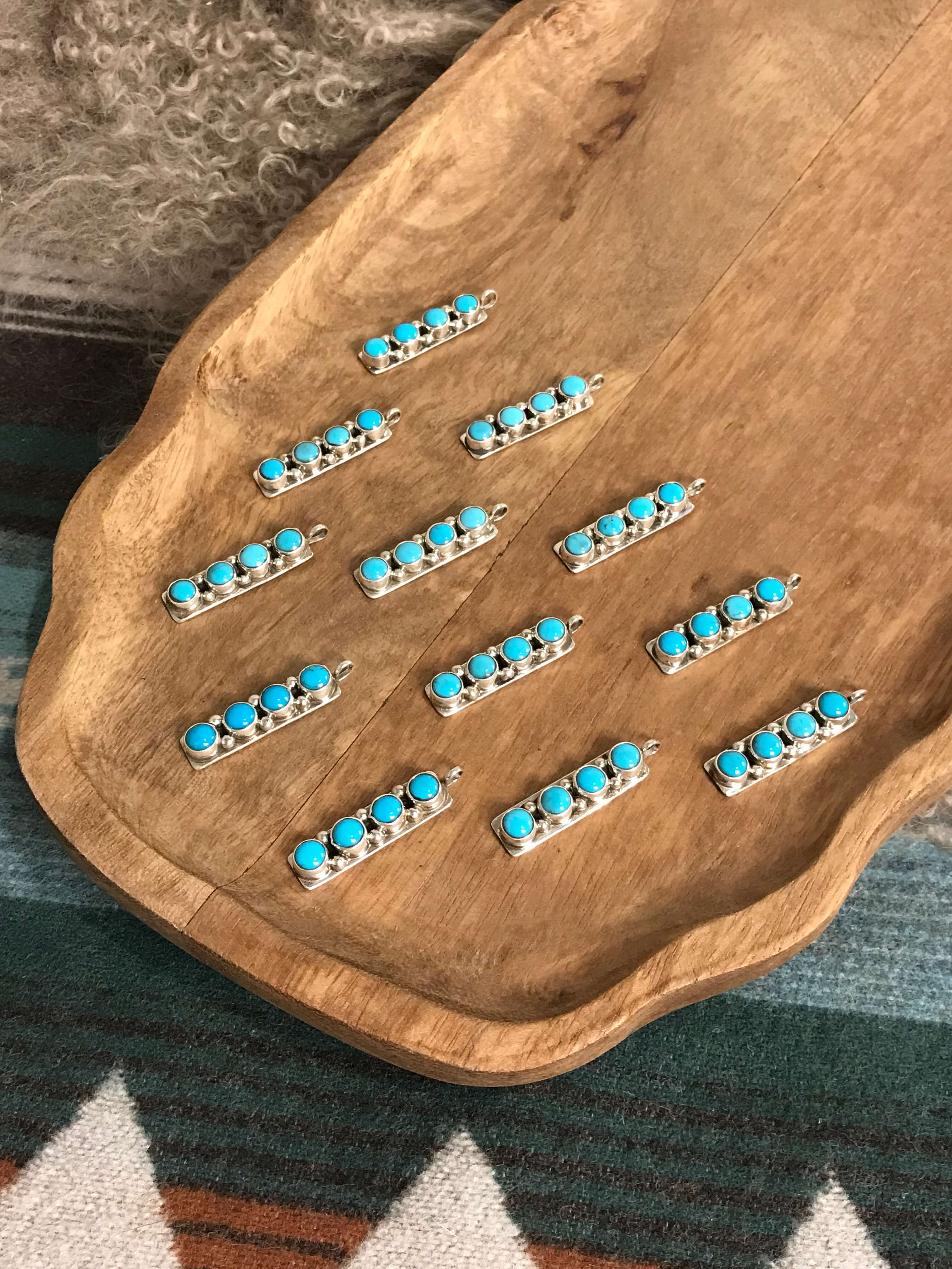 The Priddy Turquoise Pendants-Pendants-Calli Co., Turquoise and Silver Jewelry, Native American Handmade, Zuni Tribe, Navajo Tribe, Brock Texas