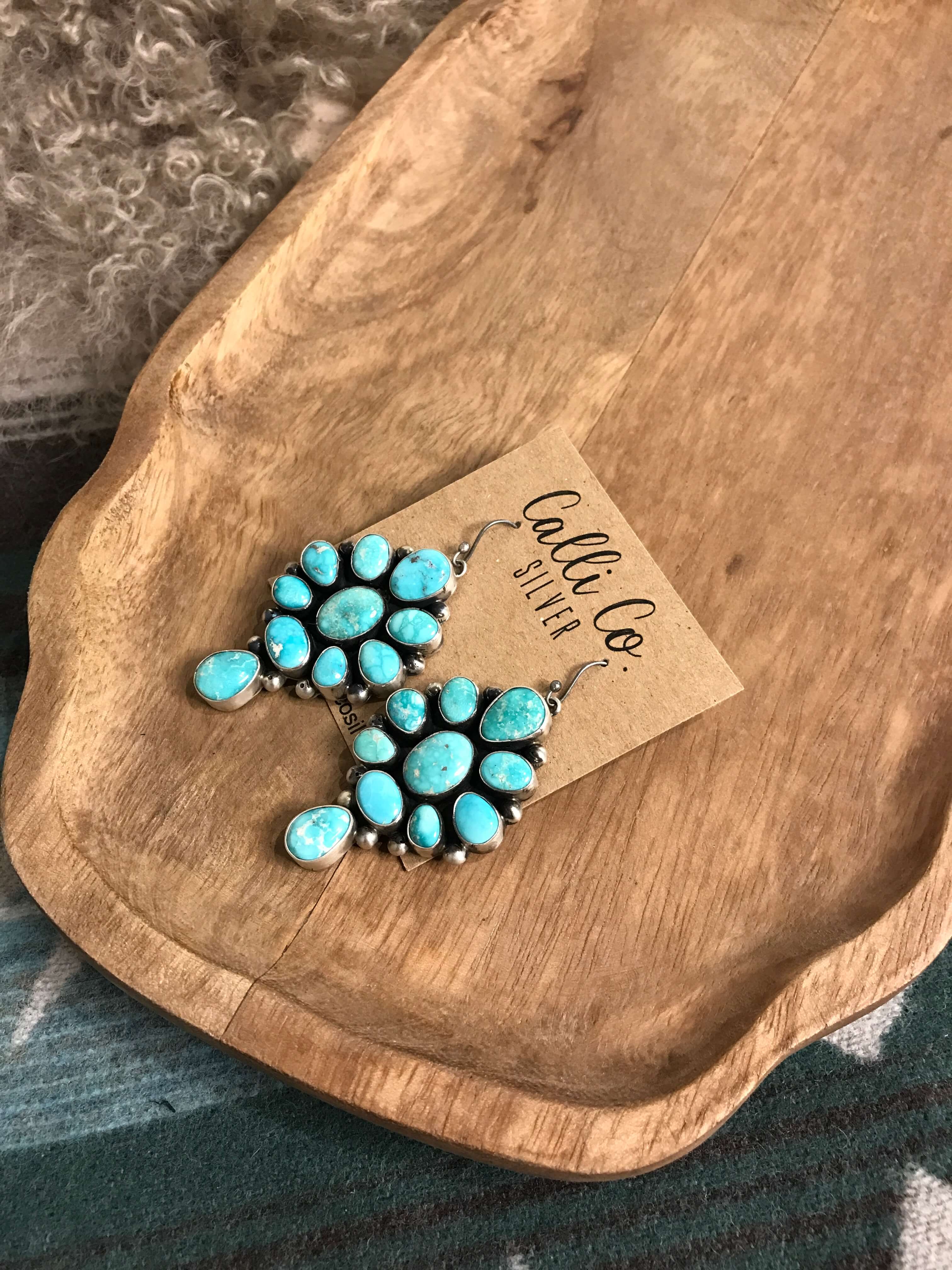 The Marissa Earrings xx-Earrings-Calli Co., Turquoise and Silver Jewelry, Native American Handmade, Zuni Tribe, Navajo Tribe, Brock Texas