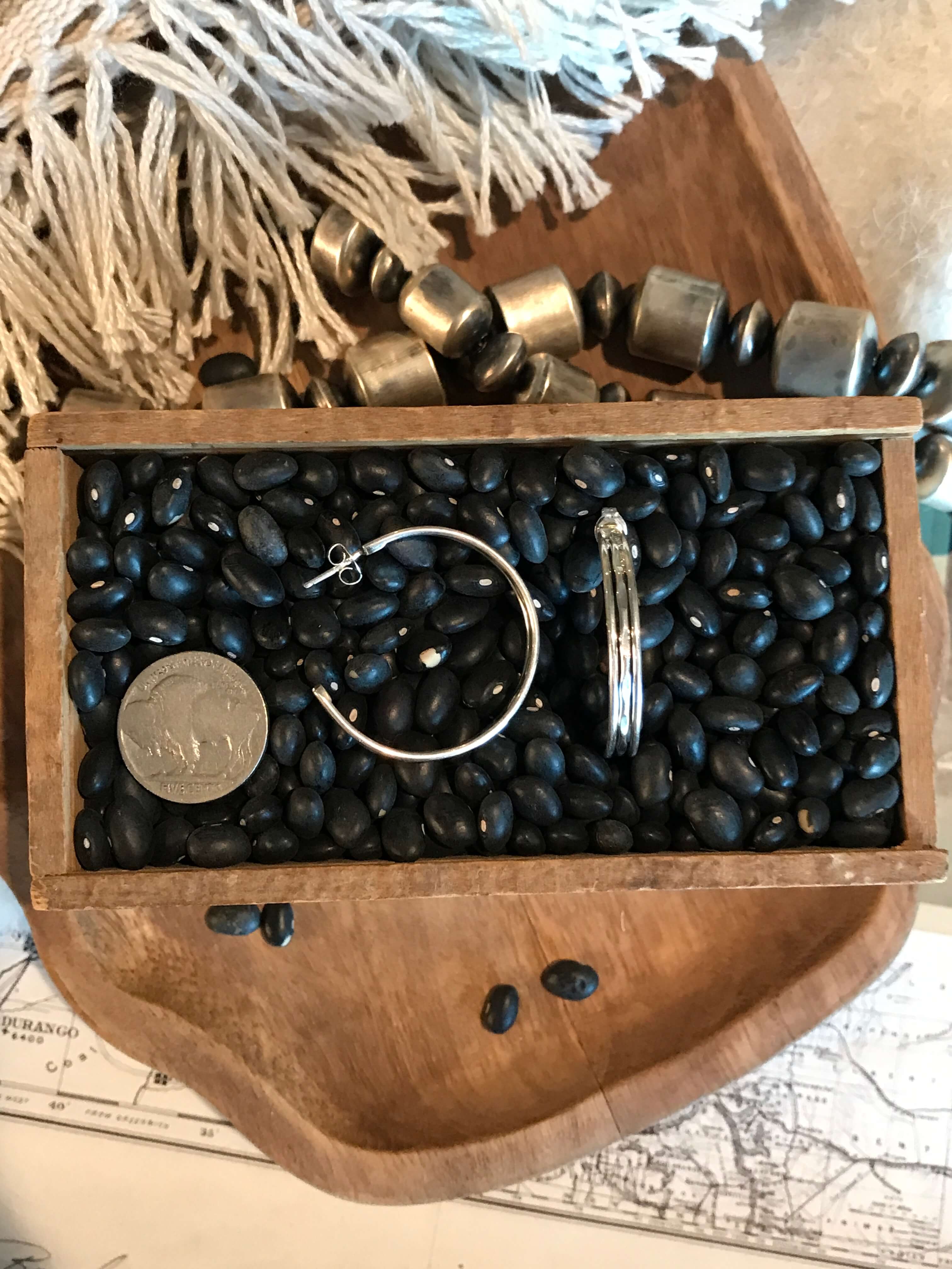 The Refton Hoop Earrings-Earrings-Calli Co., Turquoise and Silver Jewelry, Native American Handmade, Zuni Tribe, Navajo Tribe, Brock Texas