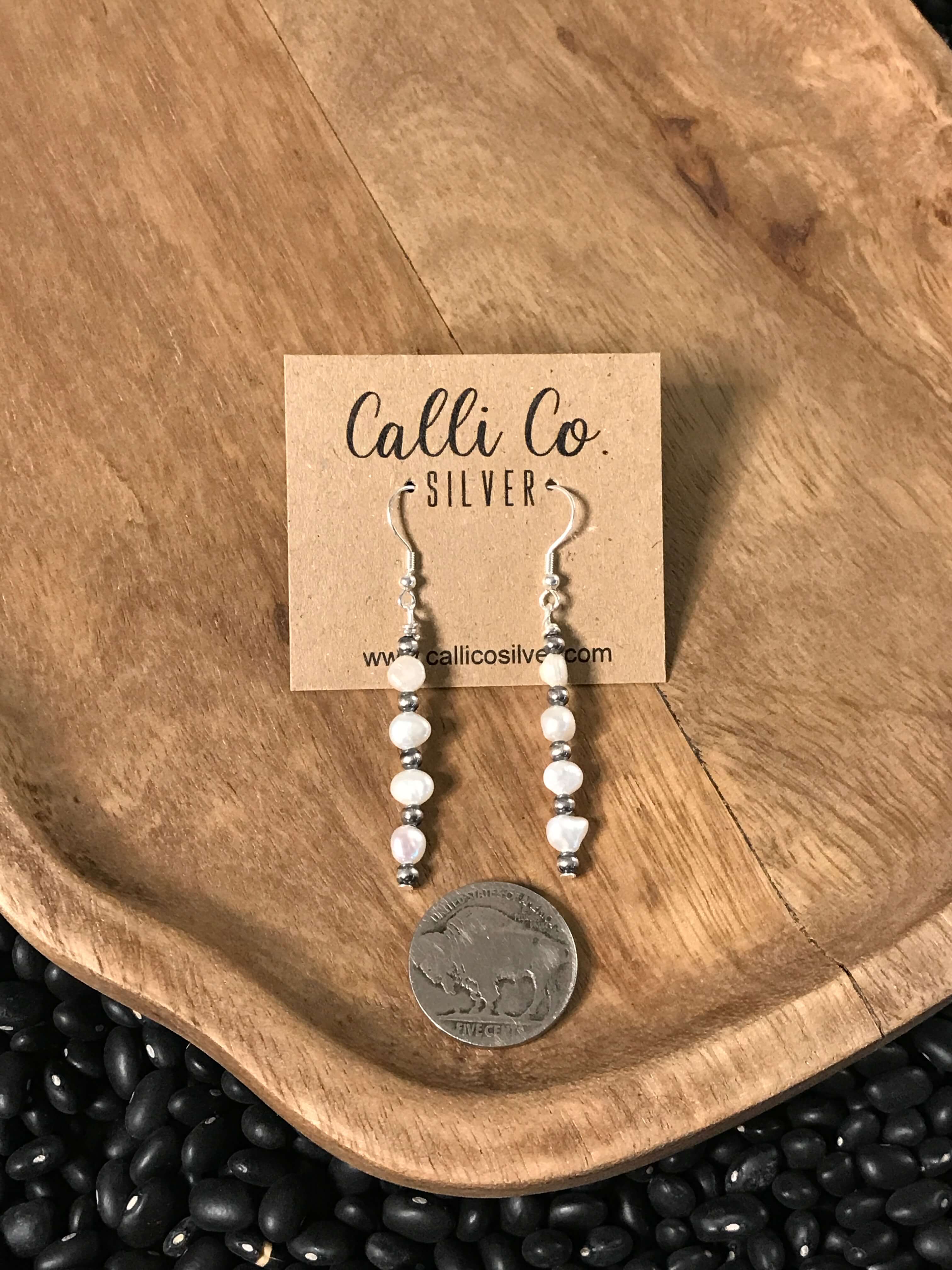 The Bali Earrings-Earrings-Calli Co., Turquoise and Silver Jewelry, Native American Handmade, Zuni Tribe, Navajo Tribe, Brock Texas