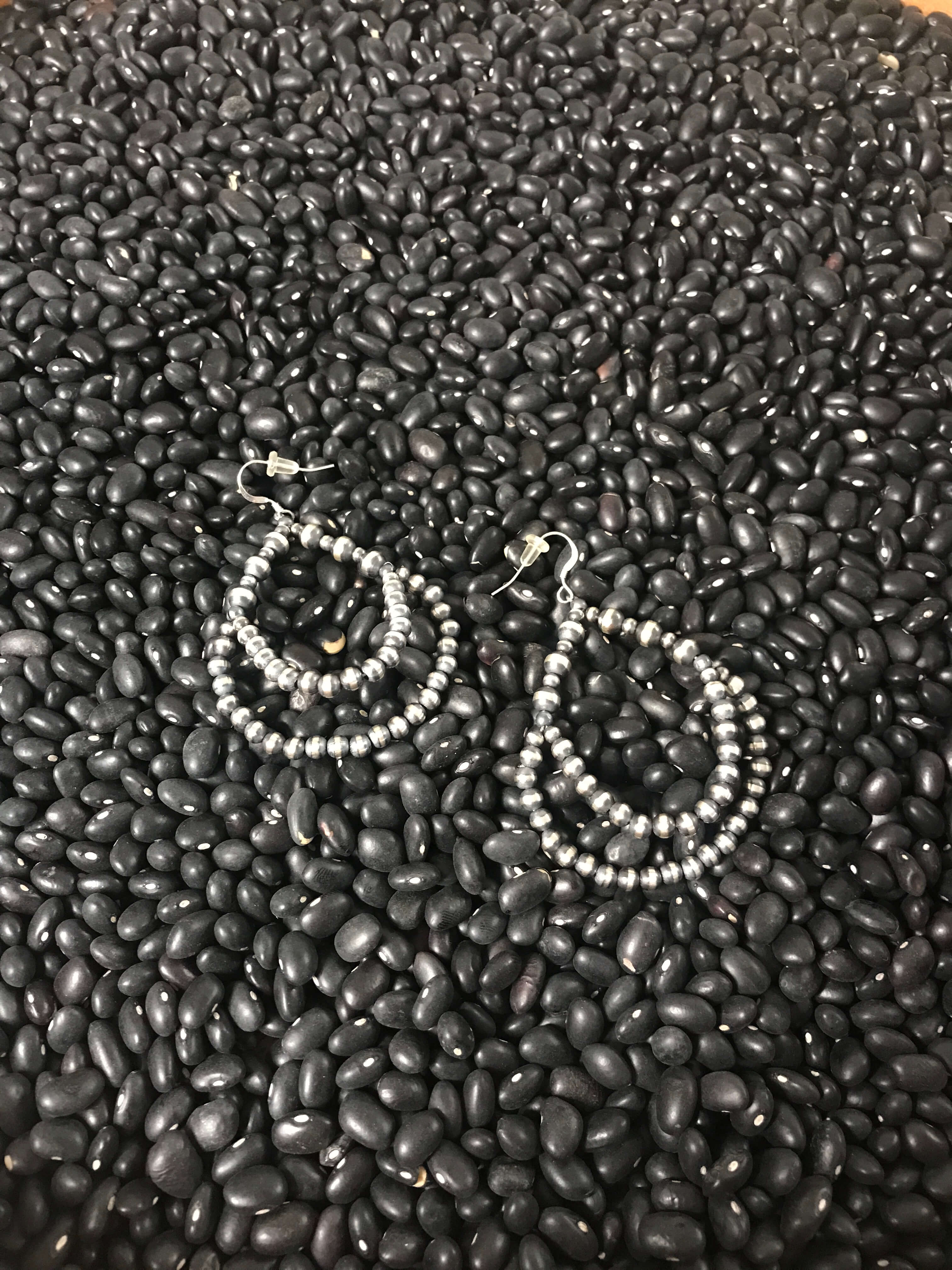 The Carson Pearl Hoop Earrings-Earrings-Calli Co., Turquoise and Silver Jewelry, Native American Handmade, Zuni Tribe, Navajo Tribe, Brock Texas