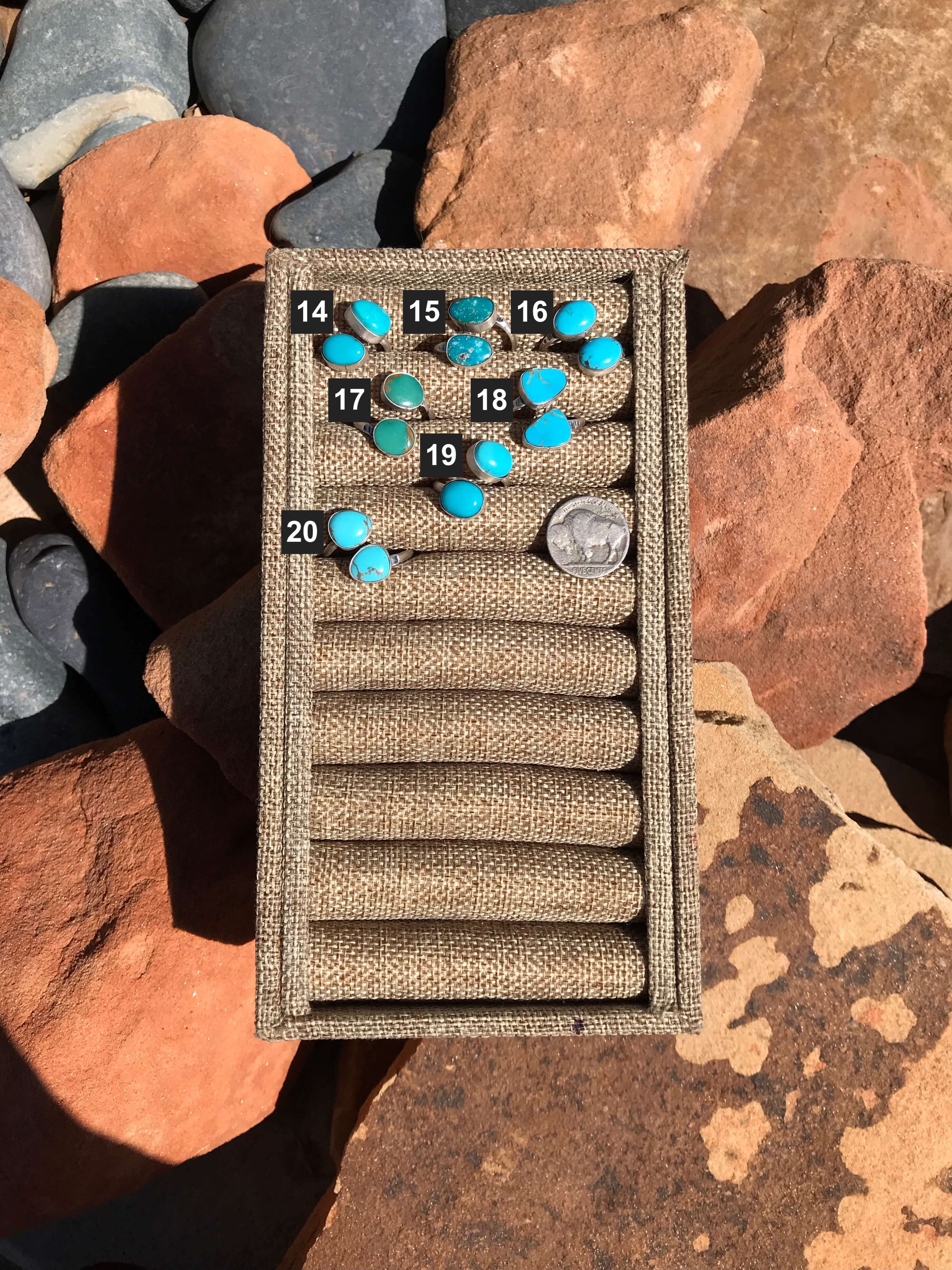 The Cerin Adjustable Rings-Rings-Calli Co., Turquoise and Silver Jewelry, Native American Handmade, Zuni Tribe, Navajo Tribe, Brock Texas
