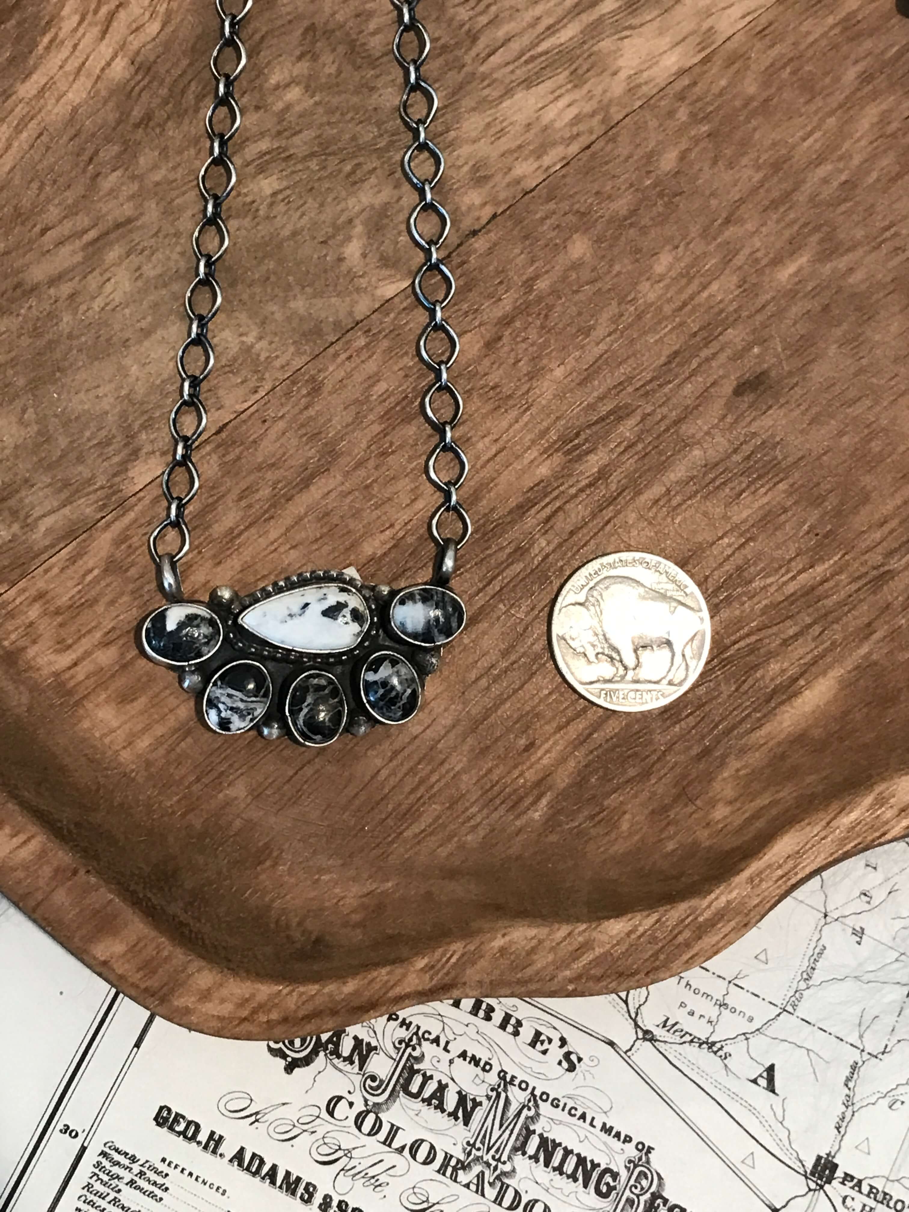 The Eastland Necklace, 3-Necklaces-Calli Co., Turquoise and Silver Jewelry, Native American Handmade, Zuni Tribe, Navajo Tribe, Brock Texas