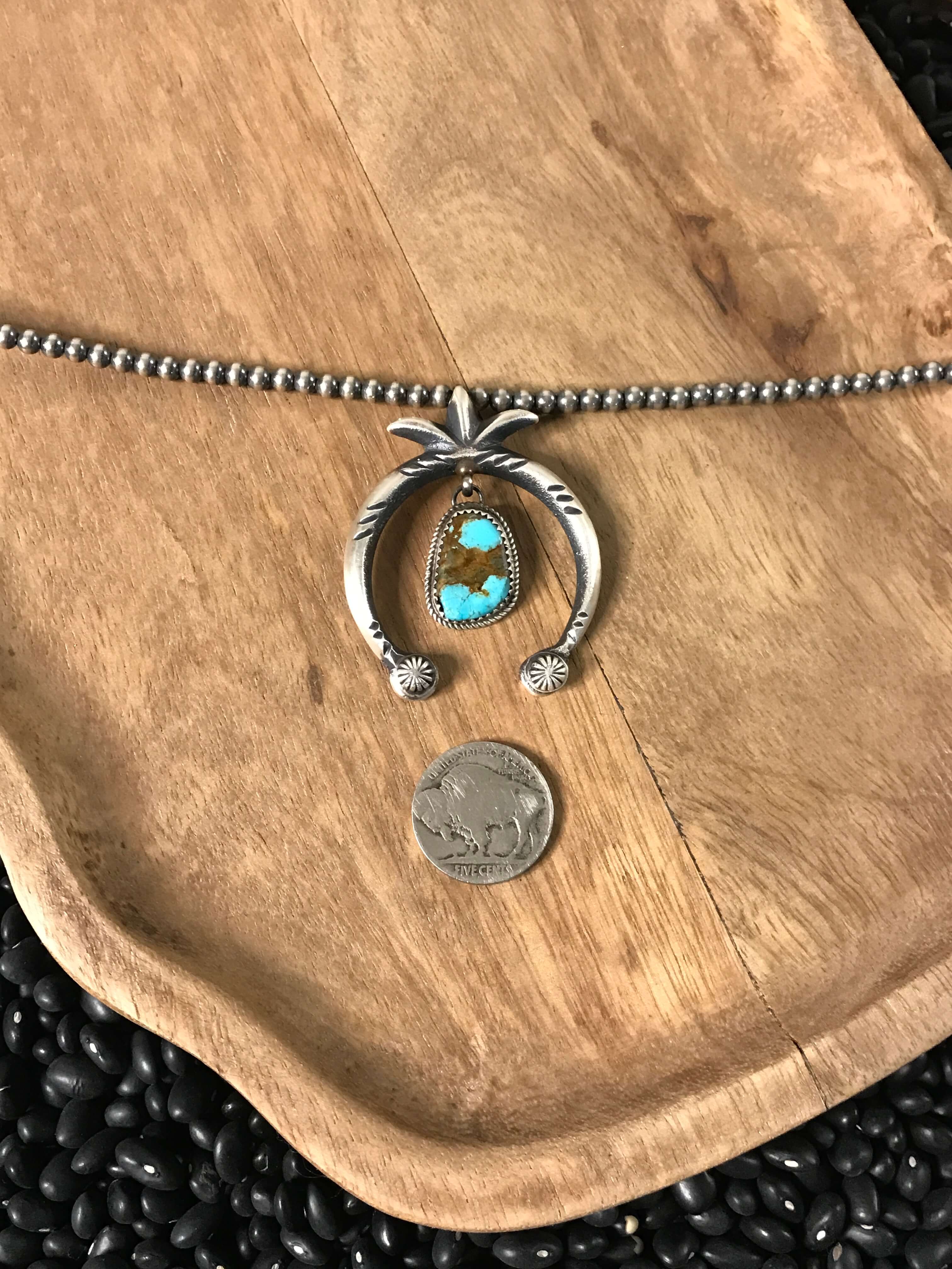 The Yavapai Naja Pendant, 2-Pendants-Calli Co., Turquoise and Silver Jewelry, Native American Handmade, Zuni Tribe, Navajo Tribe, Brock Texas