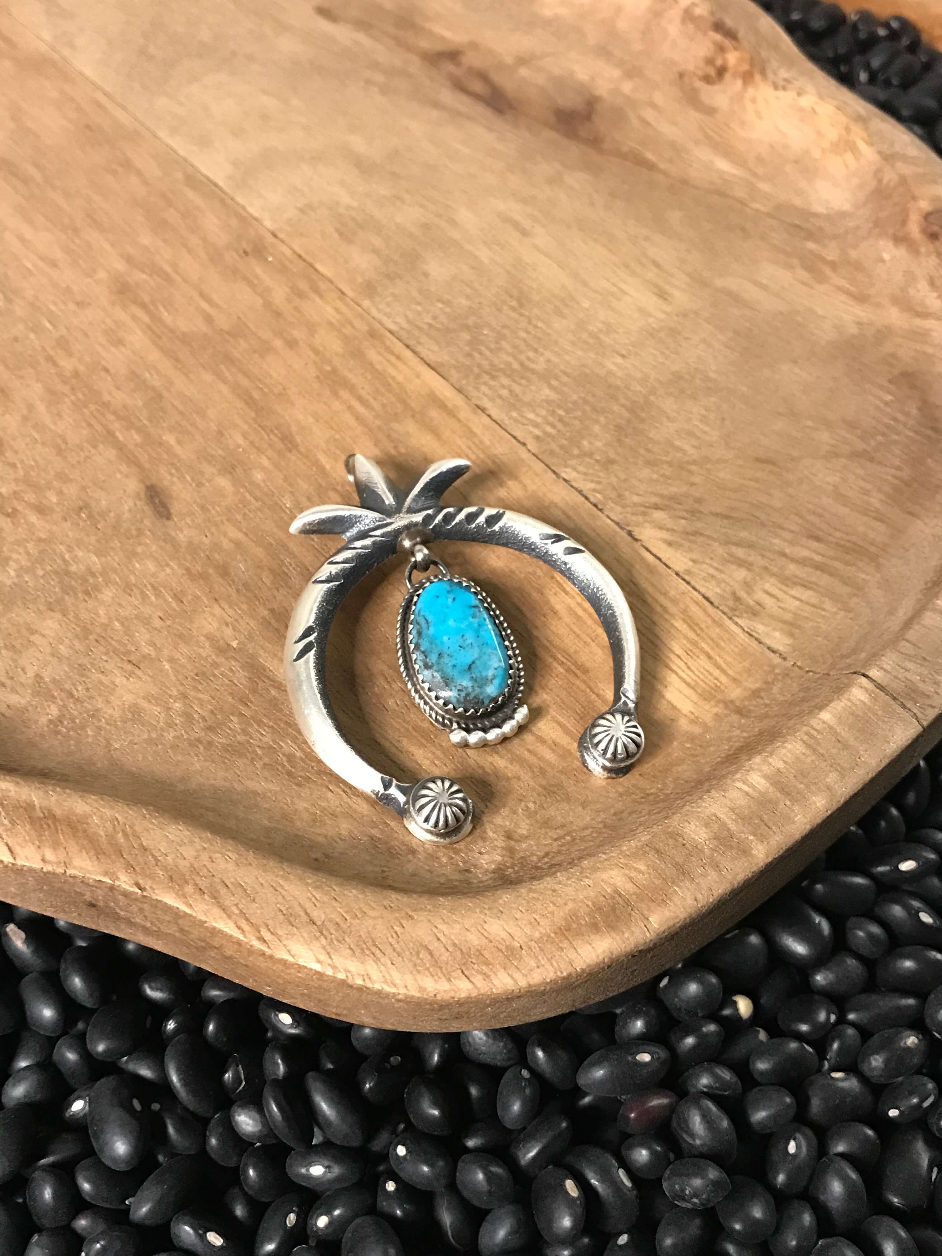 The Yavapai Naja Pendant, 4-Pendants-Calli Co., Turquoise and Silver Jewelry, Native American Handmade, Zuni Tribe, Navajo Tribe, Brock Texas