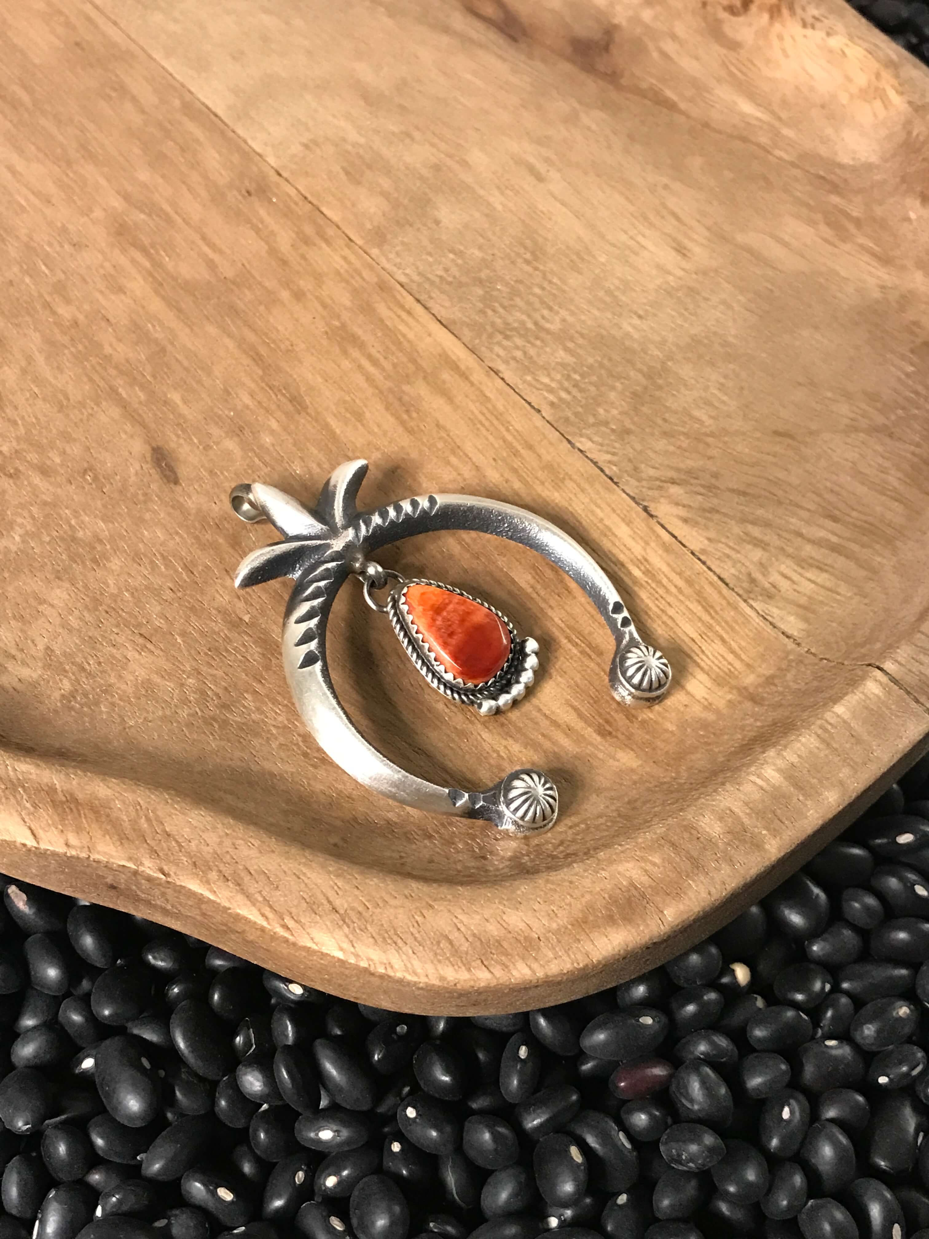 The Naja Pendant, 1-Pendants-Calli Co., Turquoise and Silver Jewelry, Native American Handmade, Zuni Tribe, Navajo Tribe, Brock Texas