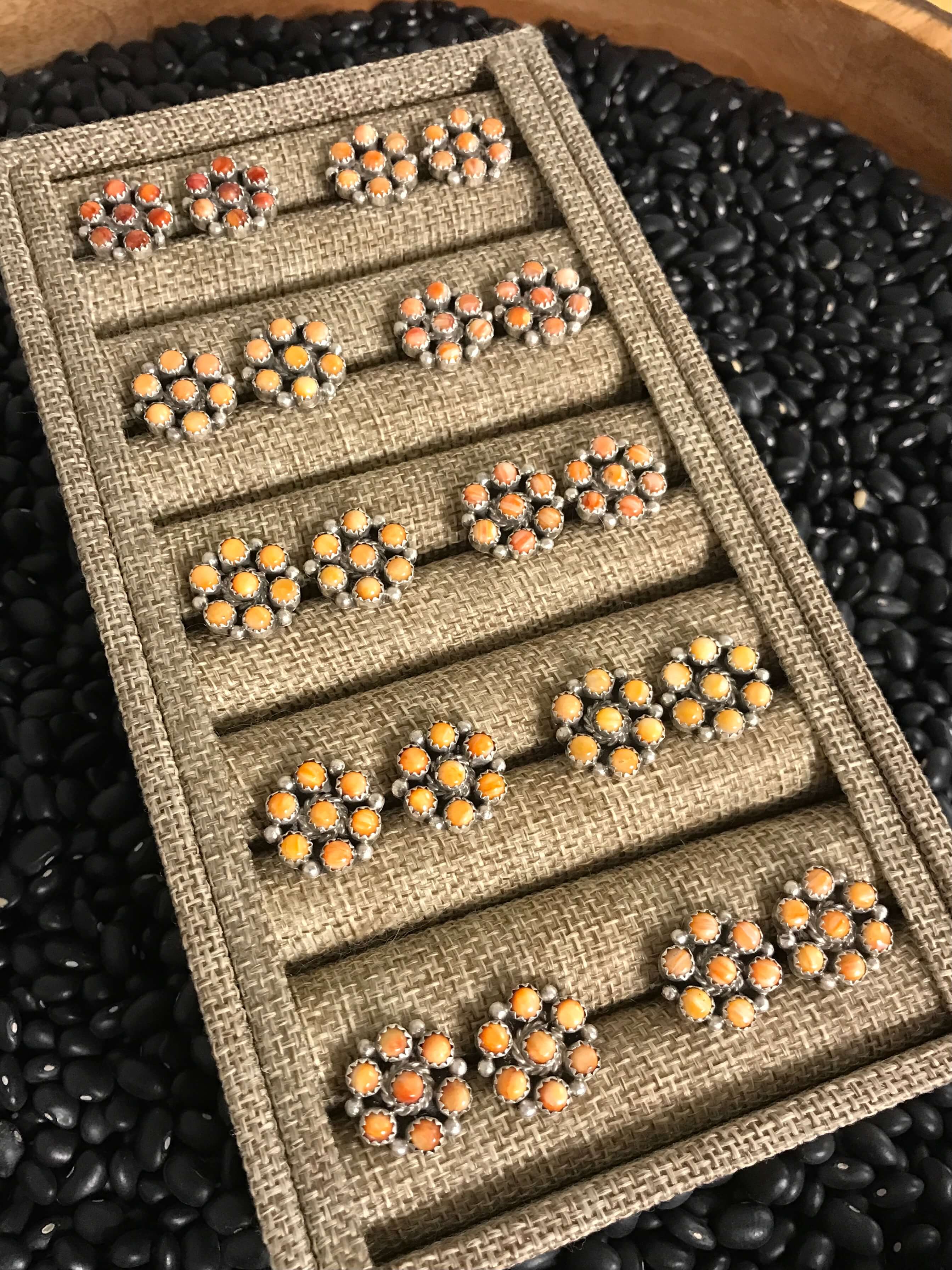 The War Wagon Earrings in Spiny Oyster-Earrings-Calli Co., Turquoise and Silver Jewelry, Native American Handmade, Zuni Tribe, Navajo Tribe, Brock Texas