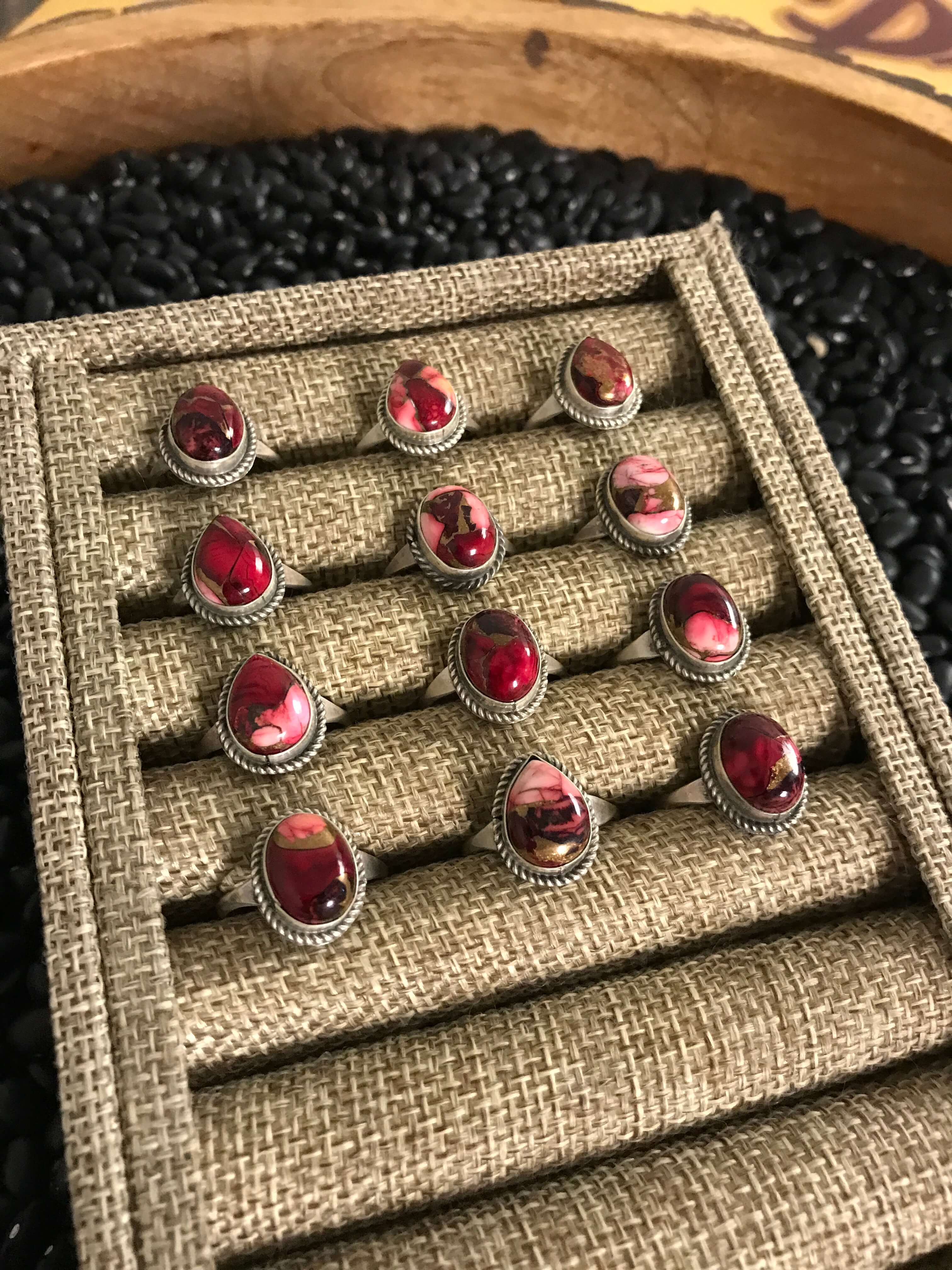 The Blaine Rings-Rings-Calli Co., Turquoise and Silver Jewelry, Native American Handmade, Zuni Tribe, Navajo Tribe, Brock Texas