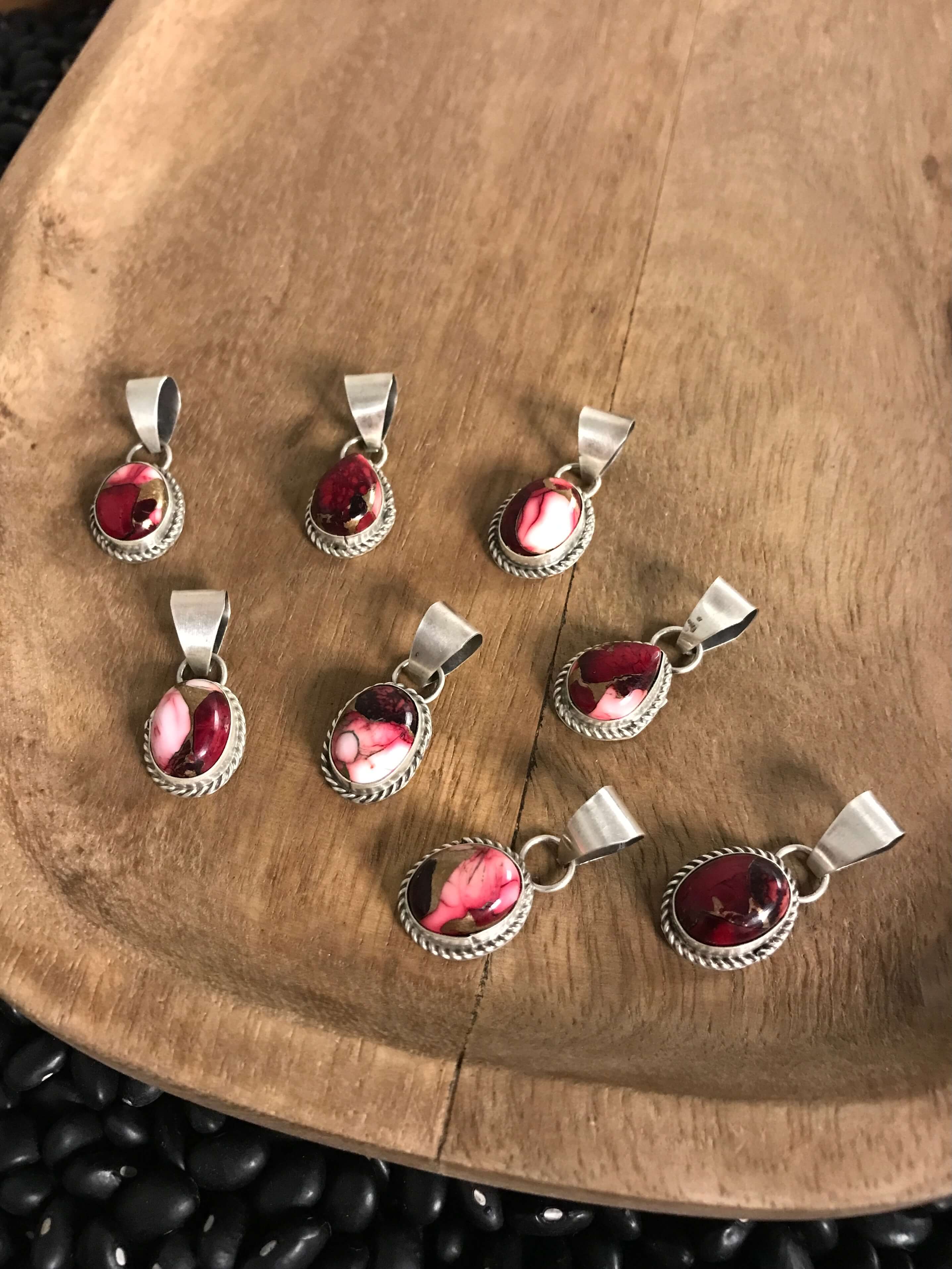 The Marijka Pendants-Pendants-Calli Co., Turquoise and Silver Jewelry, Native American Handmade, Zuni Tribe, Navajo Tribe, Brock Texas