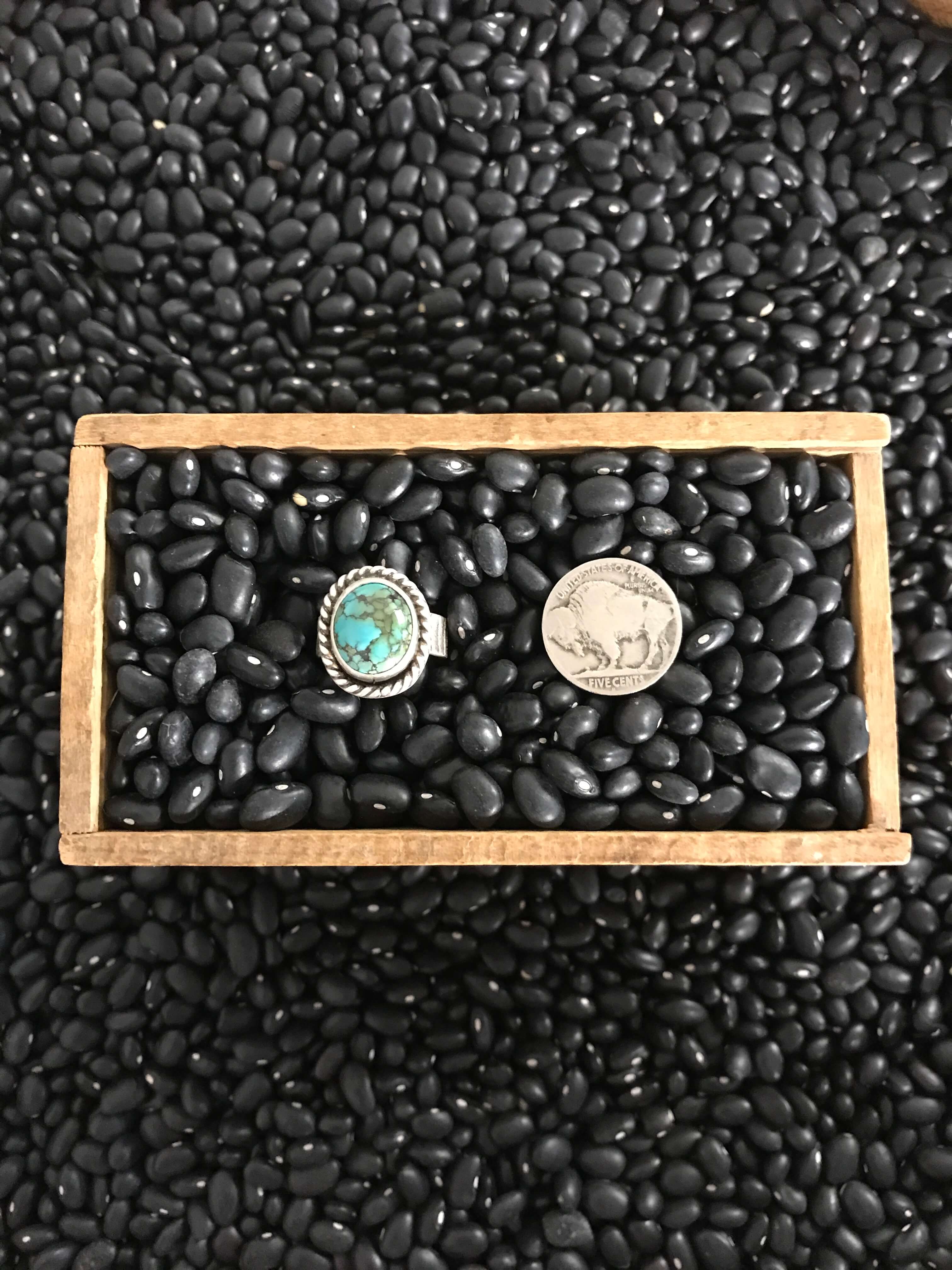 The Gale Ring, Sz 7.5-Rings-Calli Co., Turquoise and Silver Jewelry, Native American Handmade, Zuni Tribe, Navajo Tribe, Brock Texas