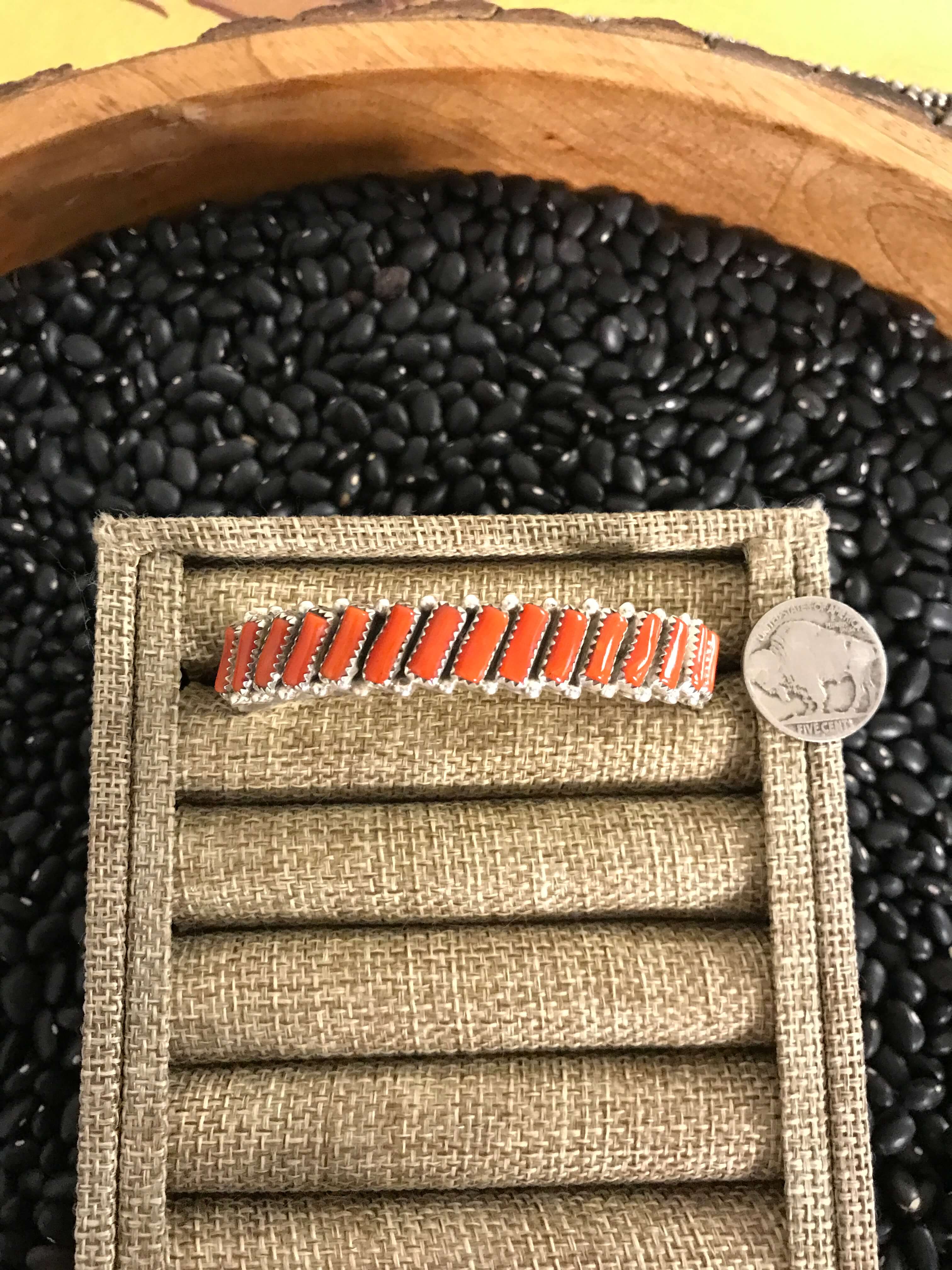 The Tiburon Coral Cuff-Bracelets & Cuffs-Calli Co., Turquoise and Silver Jewelry, Native American Handmade, Zuni Tribe, Navajo Tribe, Brock Texas