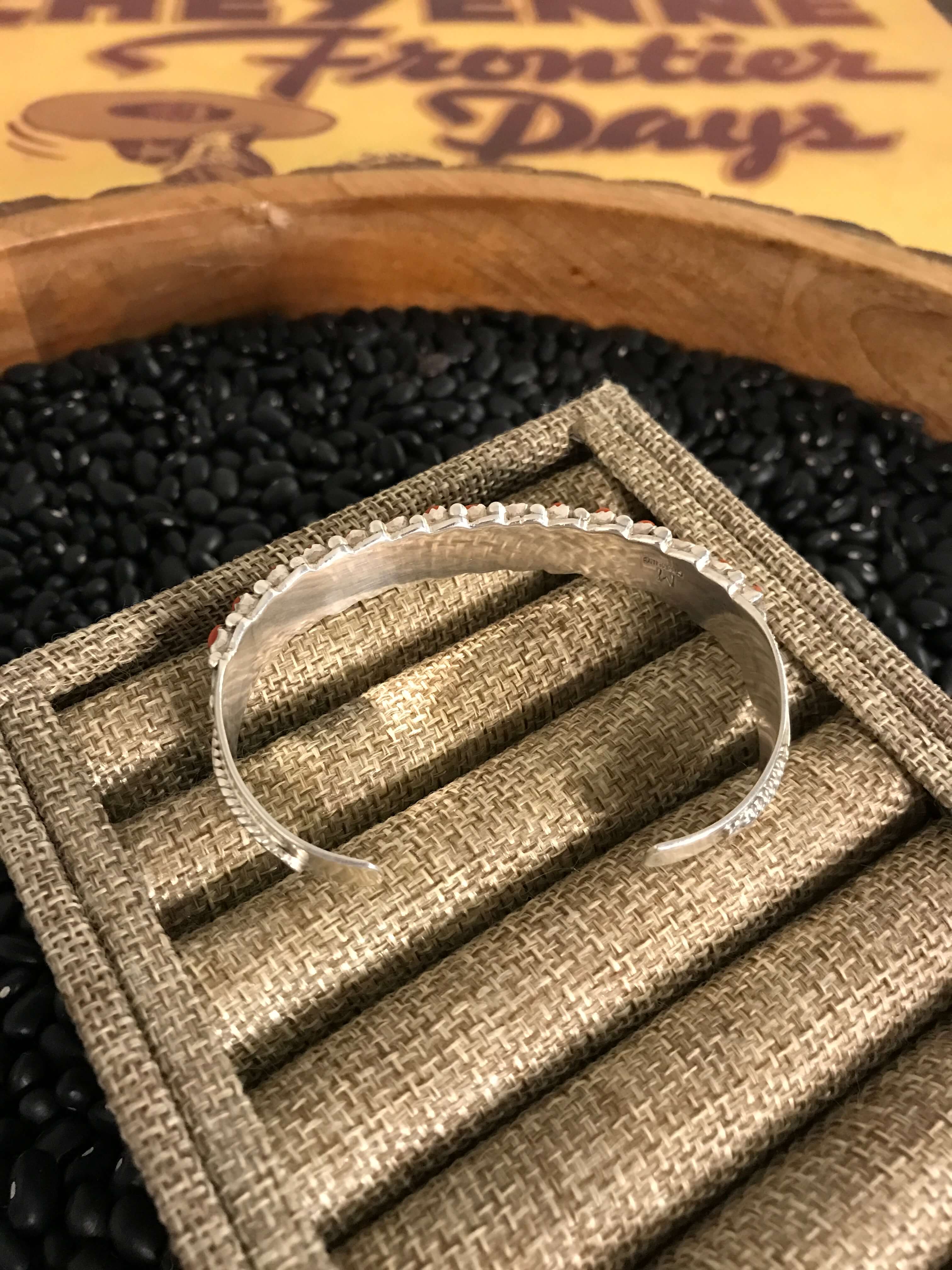 The Tiburon Coral Cuff-Bracelets & Cuffs-Calli Co., Turquoise and Silver Jewelry, Native American Handmade, Zuni Tribe, Navajo Tribe, Brock Texas