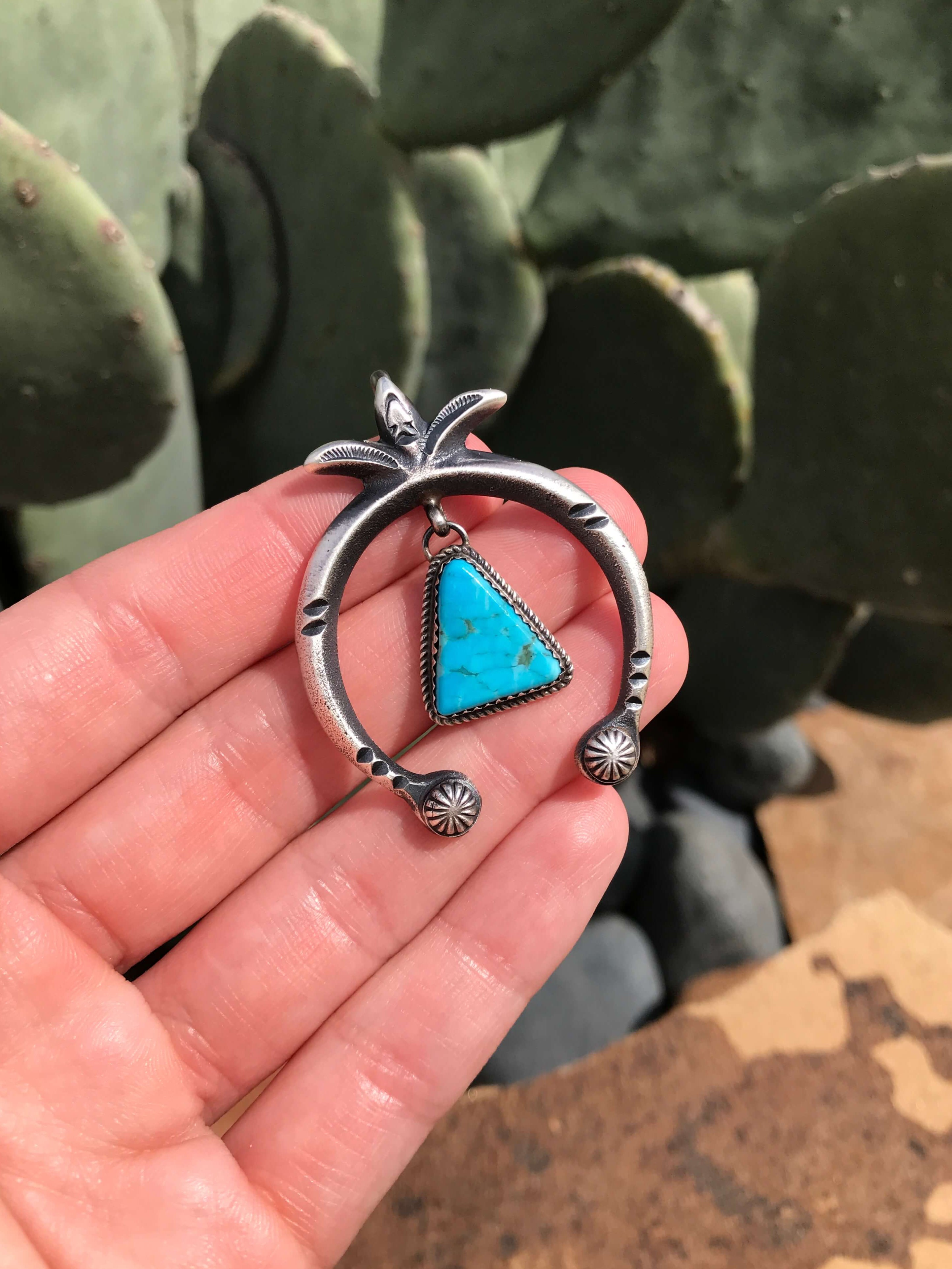 The Naja Pendant, 14-Pendants-Calli Co., Turquoise and Silver Jewelry, Native American Handmade, Zuni Tribe, Navajo Tribe, Brock Texas