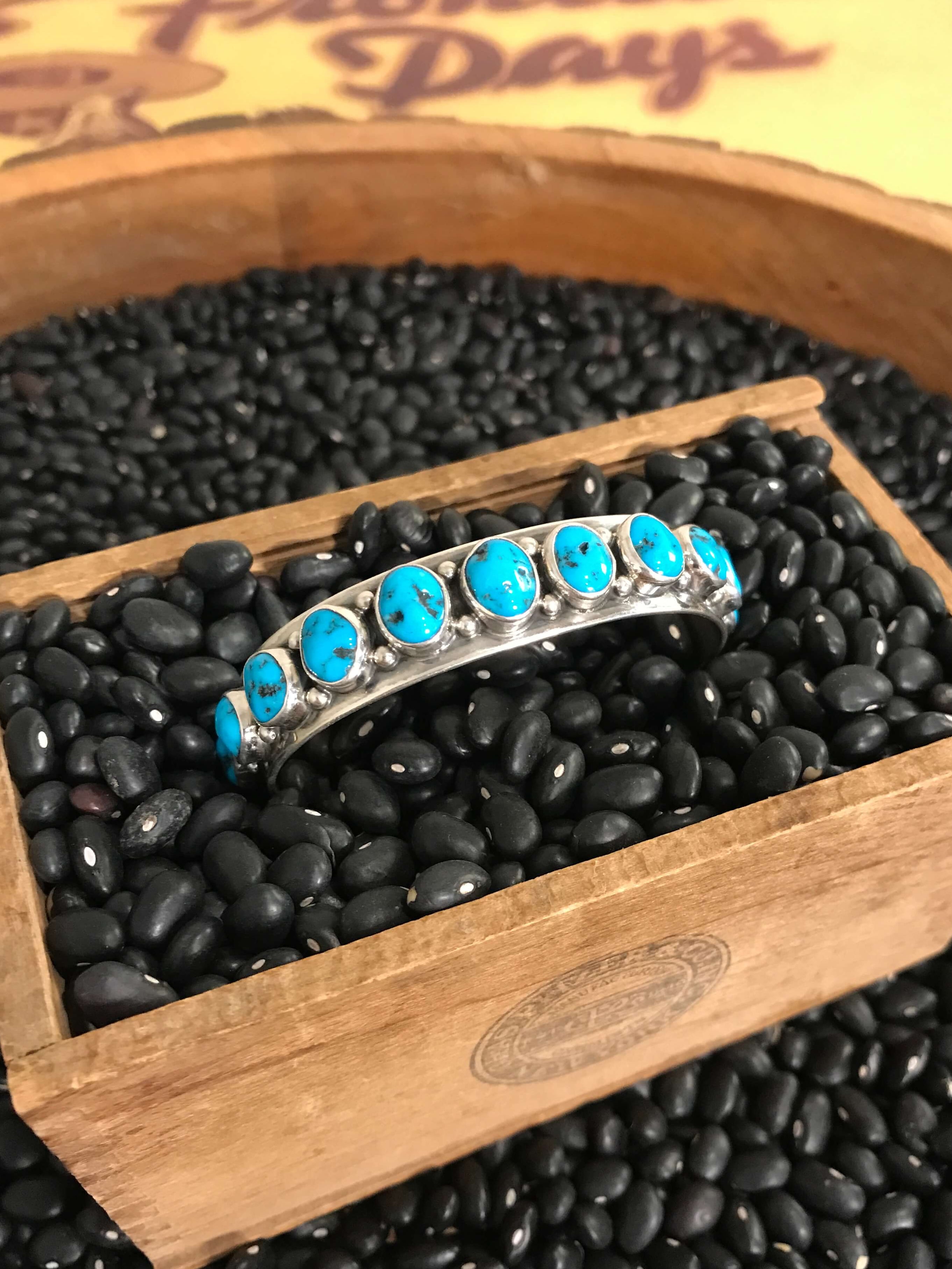 The Highwood Row Cuff-Bracelets & Cuffs-Calli Co., Turquoise and Silver Jewelry, Native American Handmade, Zuni Tribe, Navajo Tribe, Brock Texas