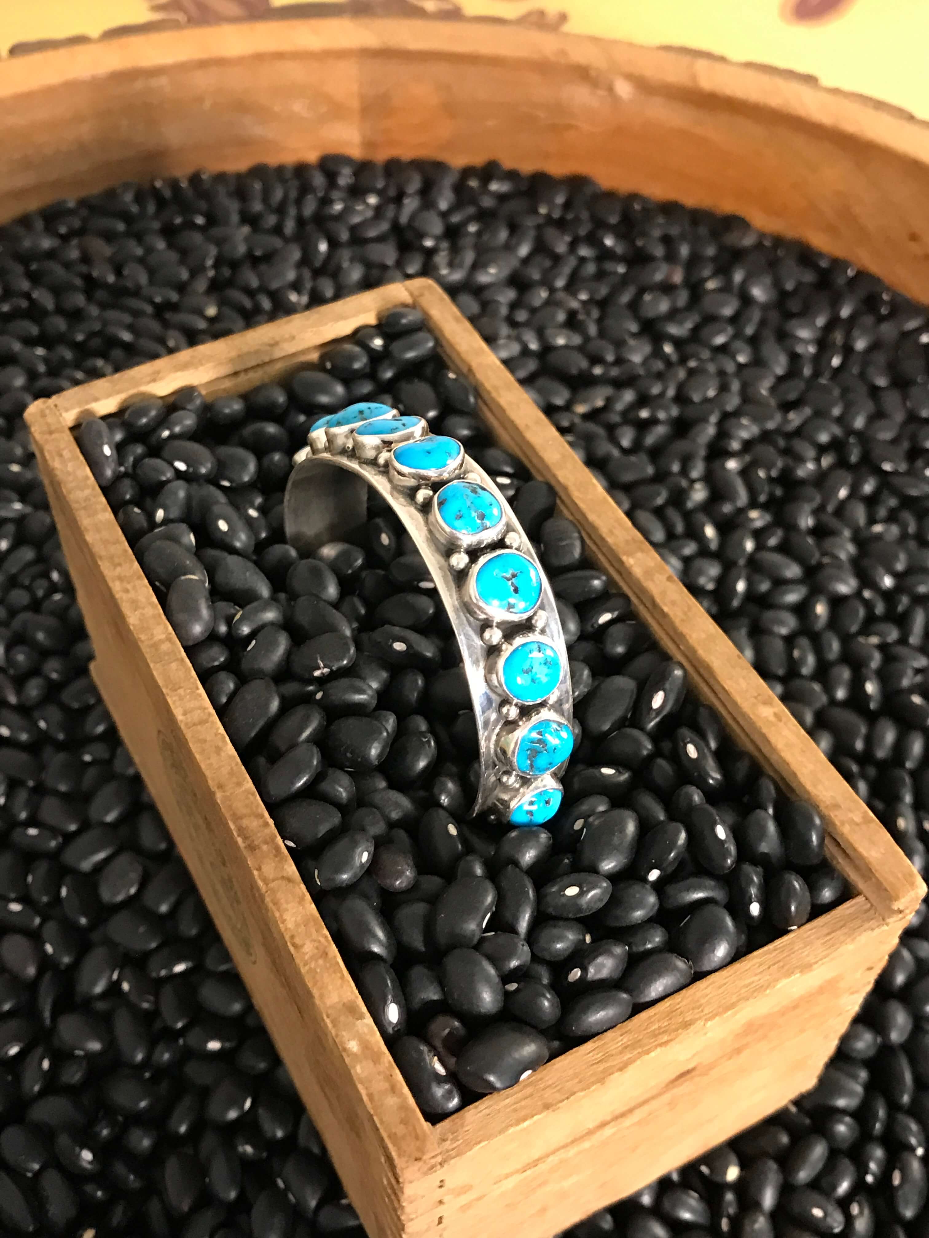The Highwood Row Cuff-Bracelets & Cuffs-Calli Co., Turquoise and Silver Jewelry, Native American Handmade, Zuni Tribe, Navajo Tribe, Brock Texas