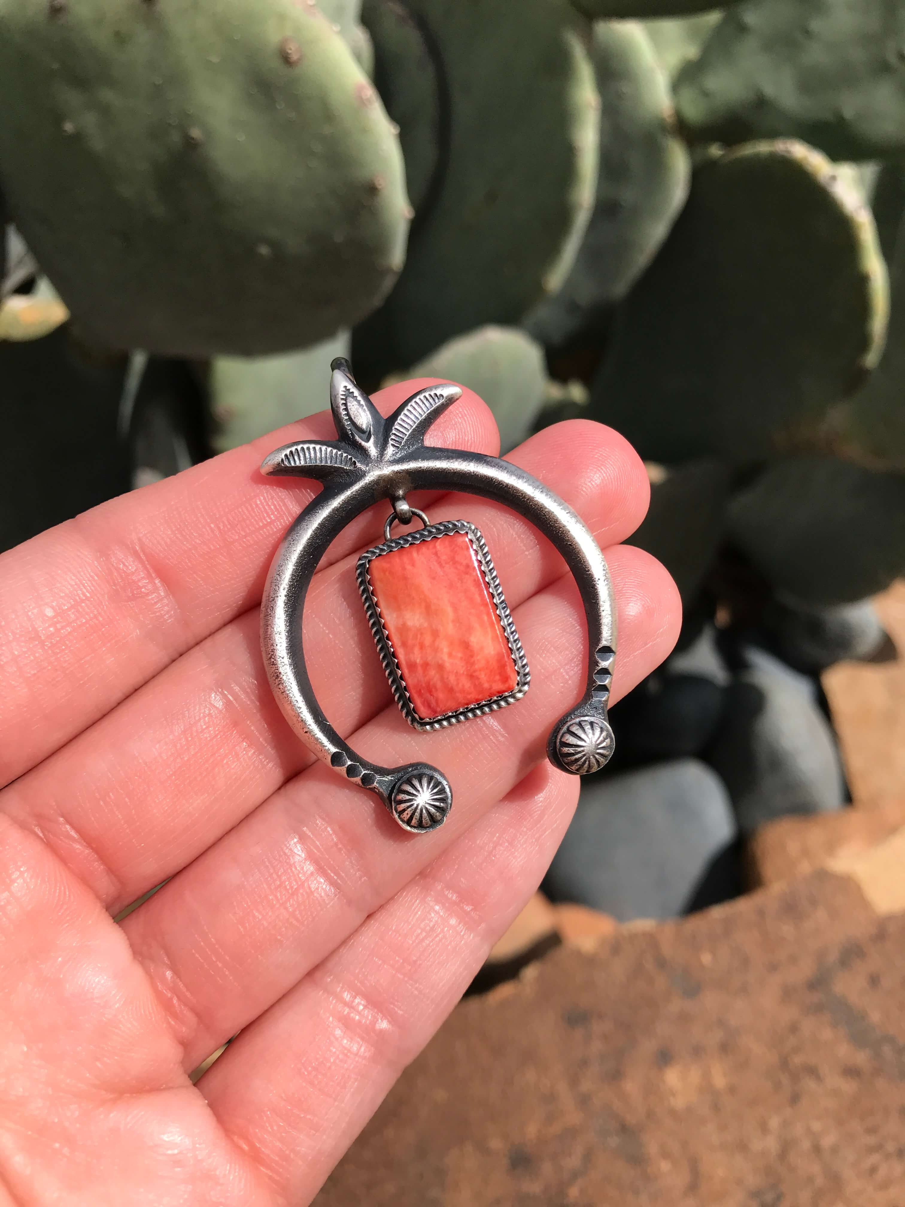 The Naja Pendant, 20-Pendants-Calli Co., Turquoise and Silver Jewelry, Native American Handmade, Zuni Tribe, Navajo Tribe, Brock Texas