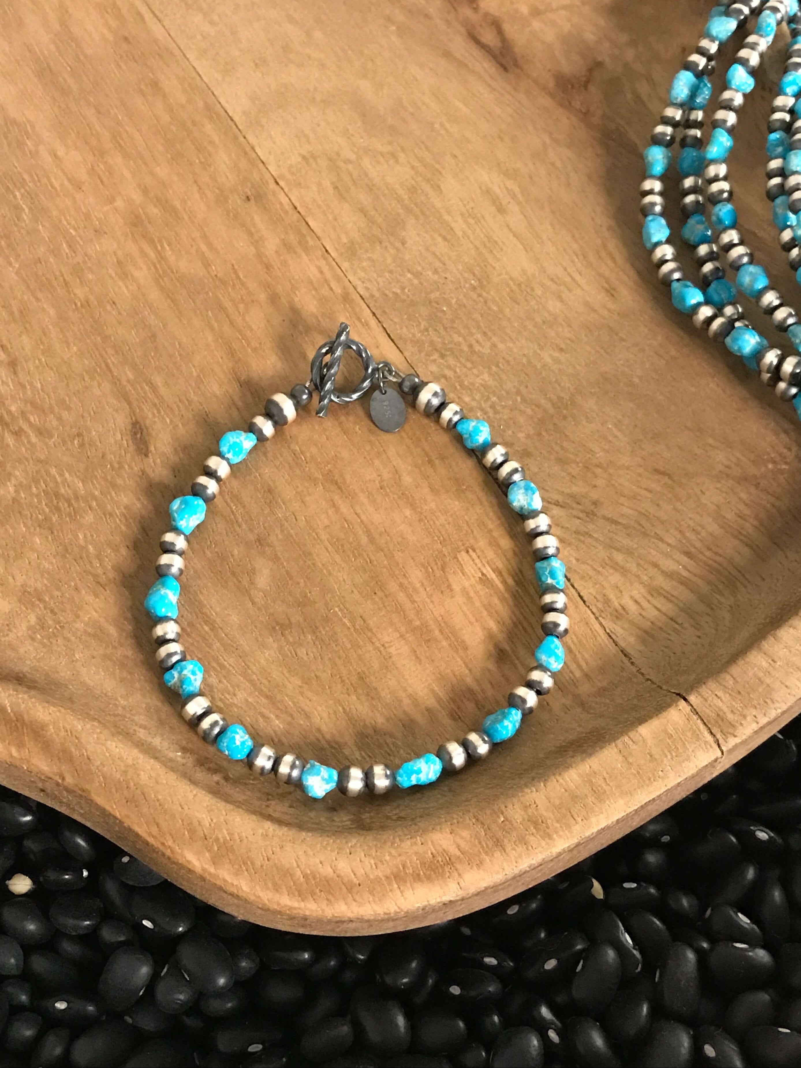 The Turley Pearl Bracelet-Bracelets & Cuffs-Calli Co., Turquoise and Silver Jewelry, Native American Handmade, Zuni Tribe, Navajo Tribe, Brock Texas