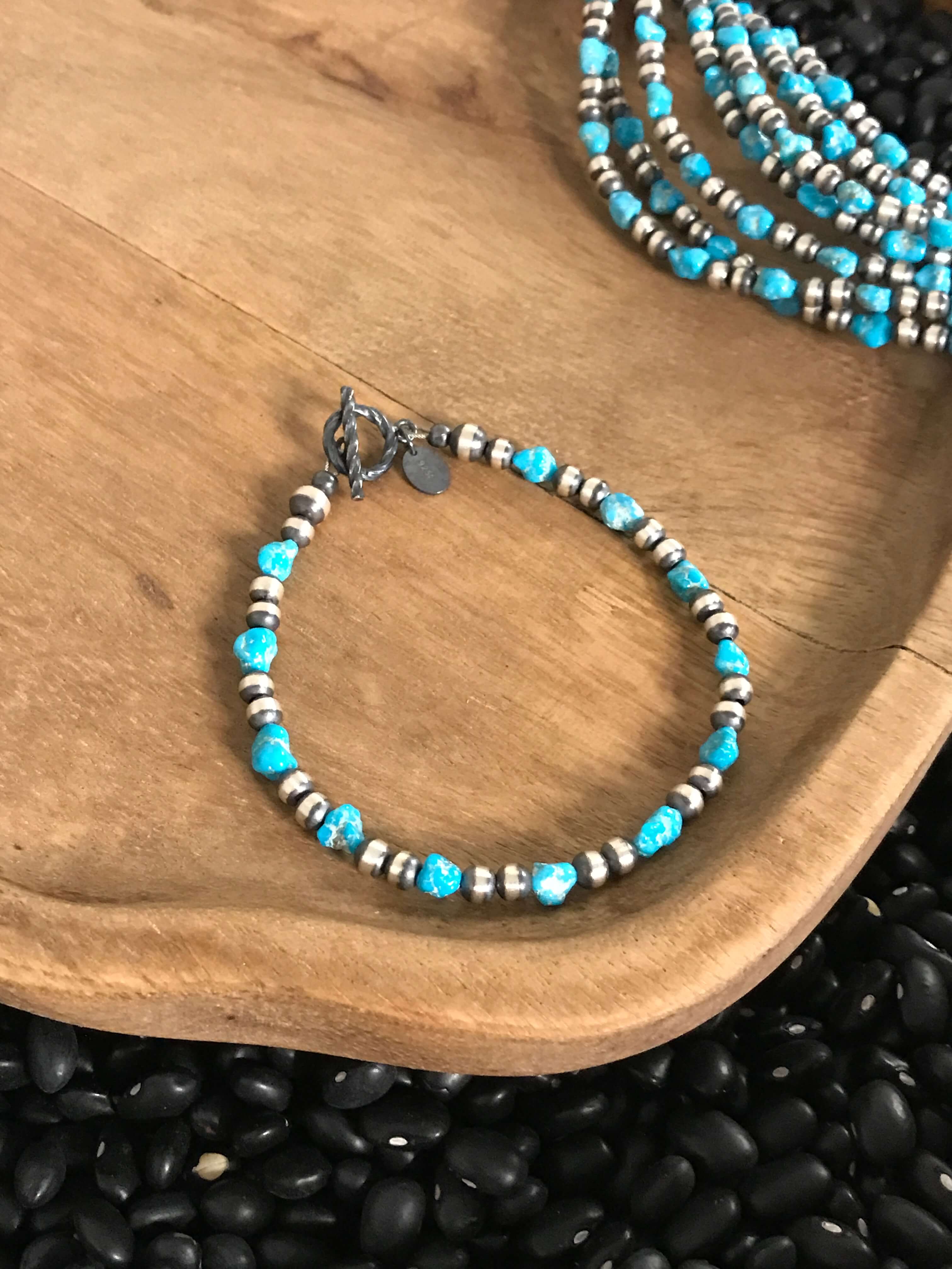 The Turley Pearl Bracelet-Bracelets & Cuffs-Calli Co., Turquoise and Silver Jewelry, Native American Handmade, Zuni Tribe, Navajo Tribe, Brock Texas