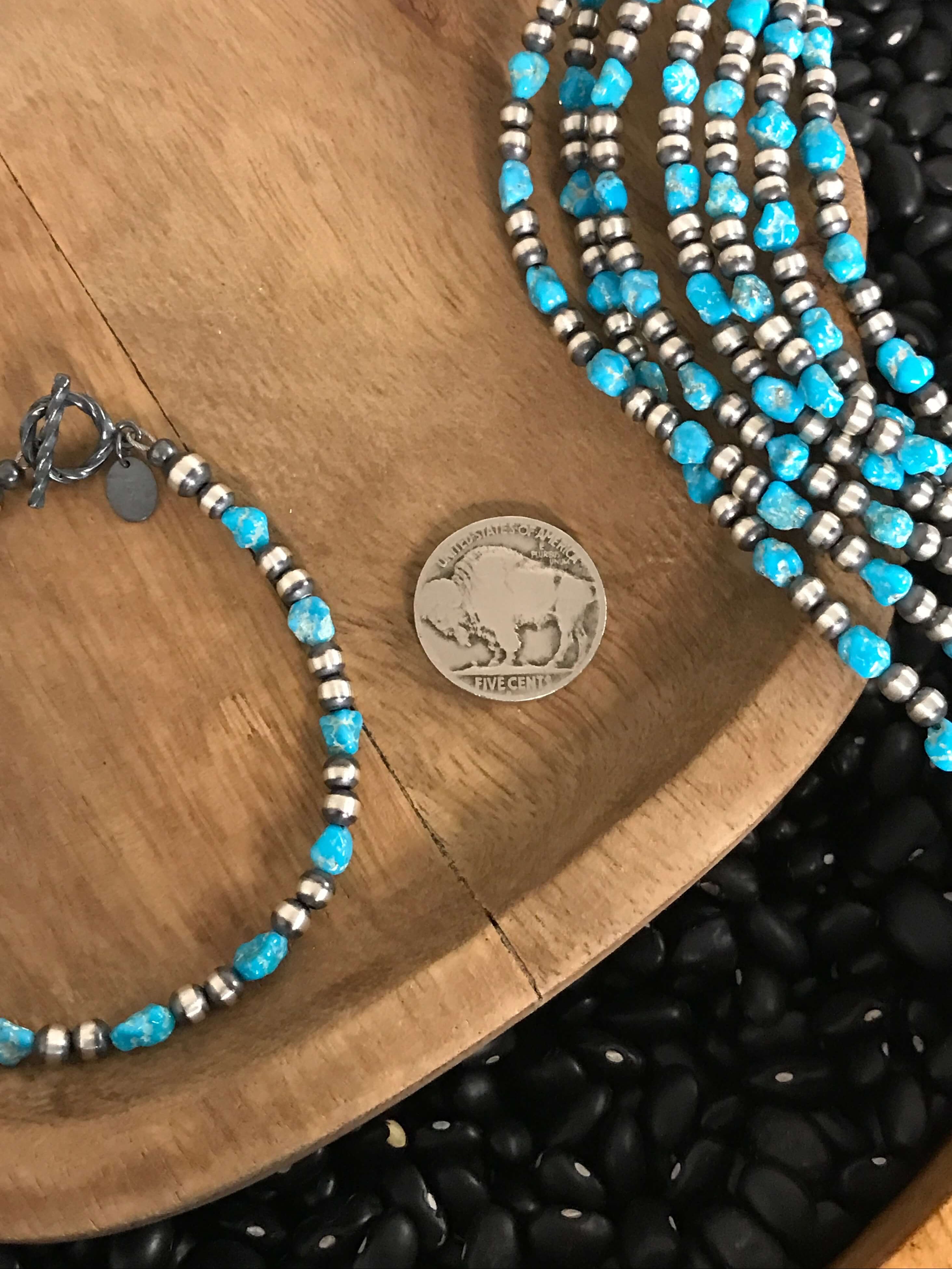 The Turley Pearl Bracelet-Bracelets & Cuffs-Calli Co., Turquoise and Silver Jewelry, Native American Handmade, Zuni Tribe, Navajo Tribe, Brock Texas
