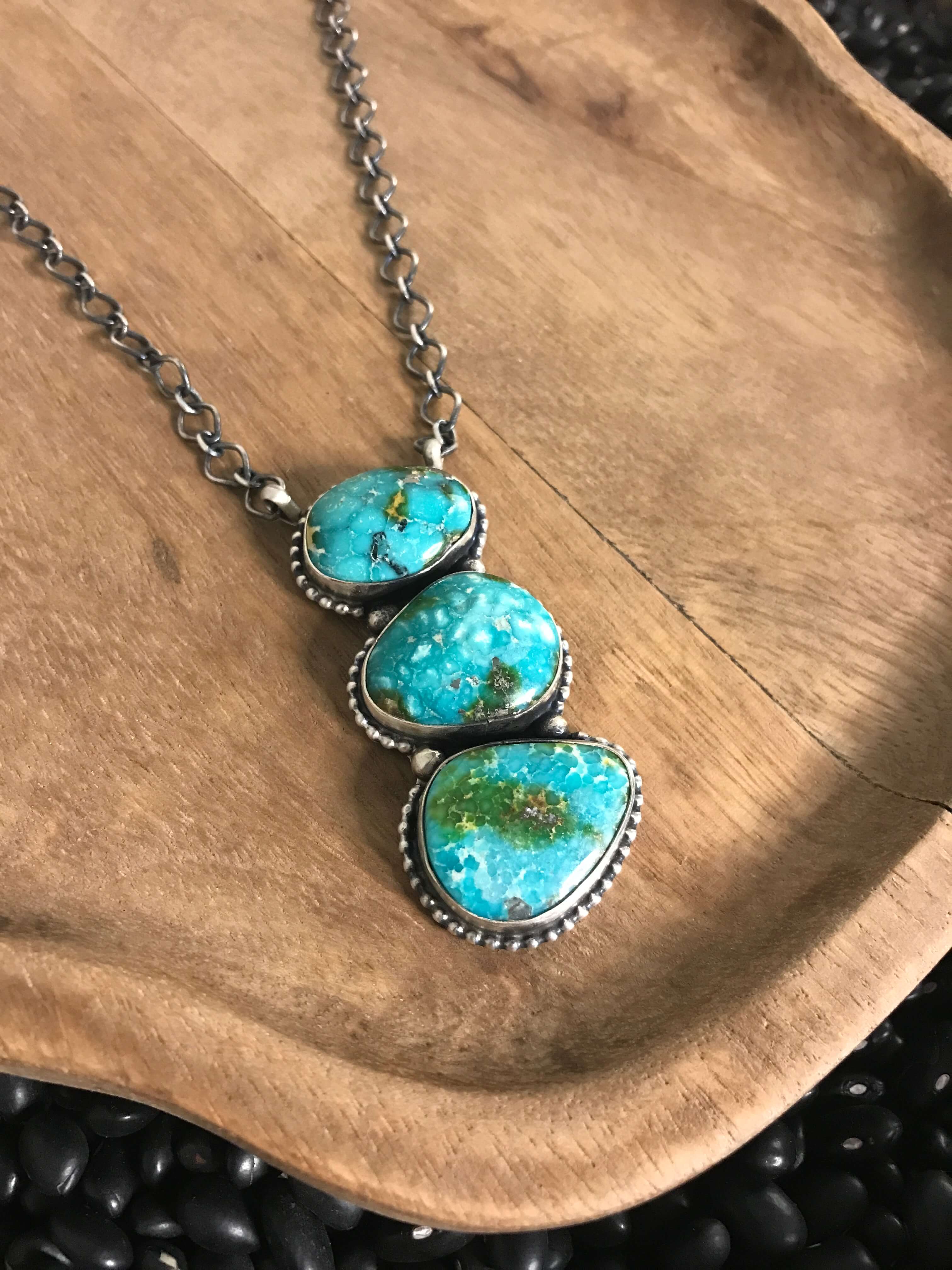 The Enlow Necklace, 2-Necklaces-Calli Co., Turquoise and Silver Jewelry, Native American Handmade, Zuni Tribe, Navajo Tribe, Brock Texas