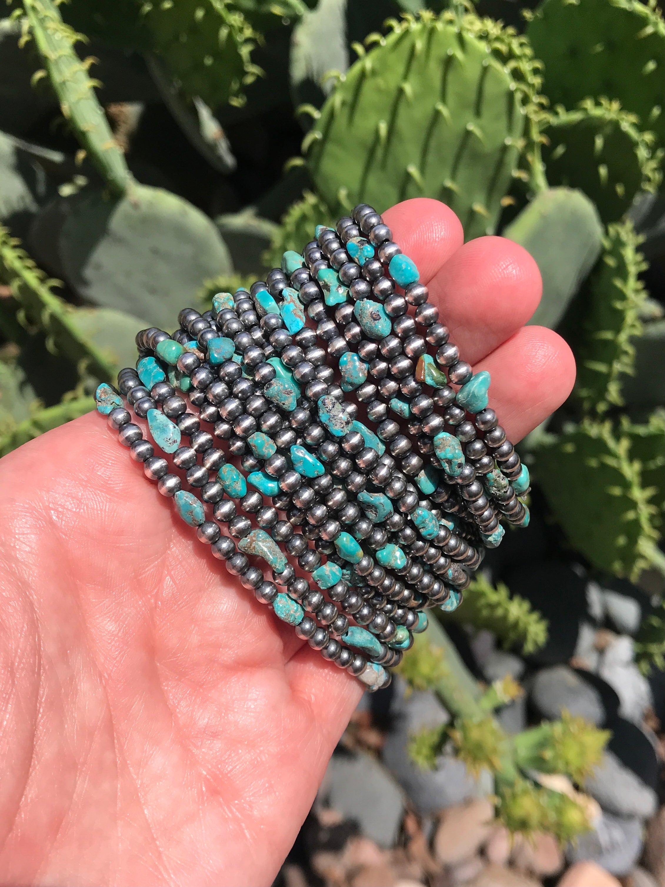 The Nugget and Pearl Bracelet-Bracelets & Cuffs-Calli Co., Turquoise and Silver Jewelry, Native American Handmade, Zuni Tribe, Navajo Tribe, Brock Texas