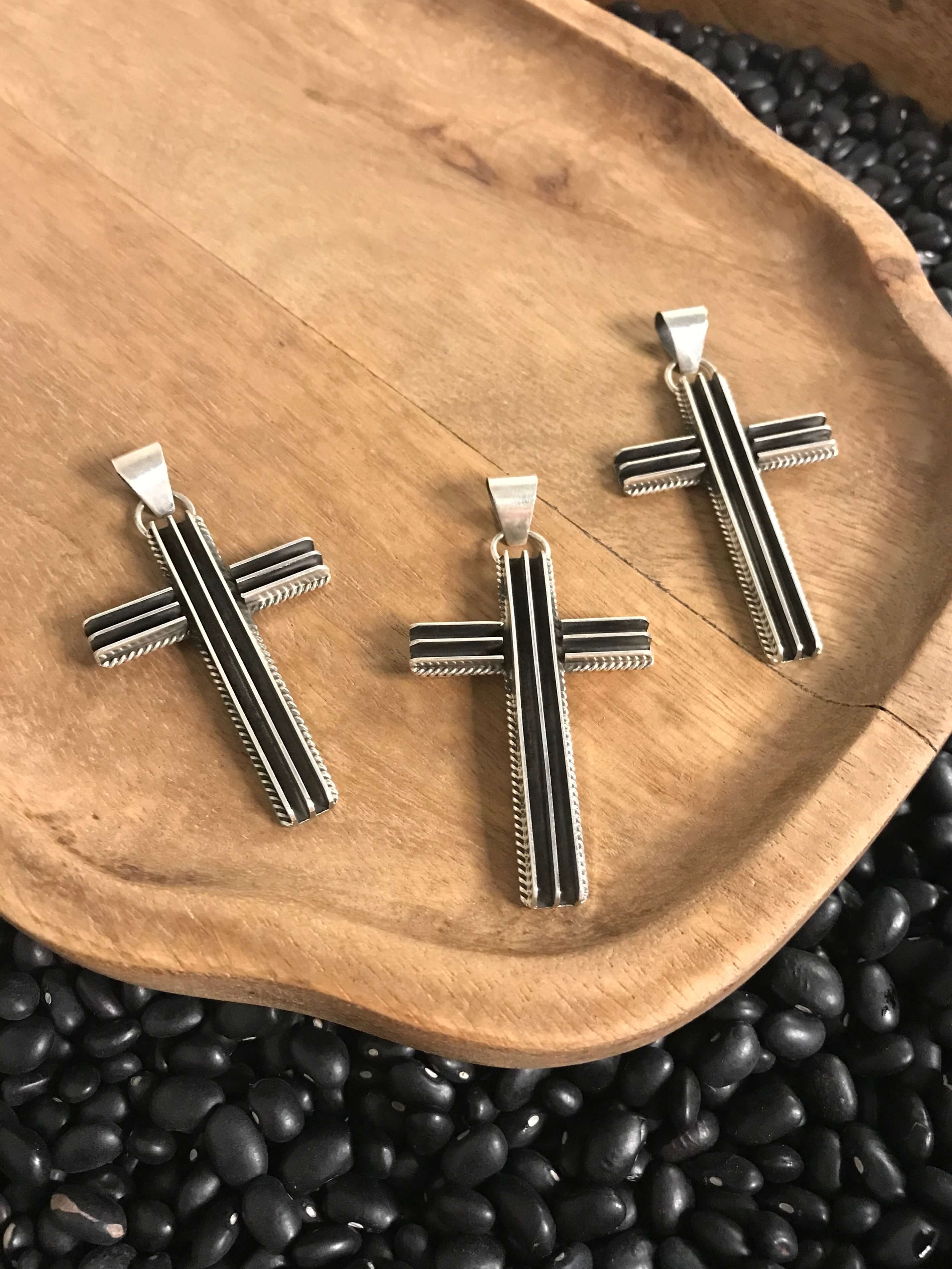 The Kasa Cross Pendant-Pendants-Calli Co., Turquoise and Silver Jewelry, Native American Handmade, Zuni Tribe, Navajo Tribe, Brock Texas