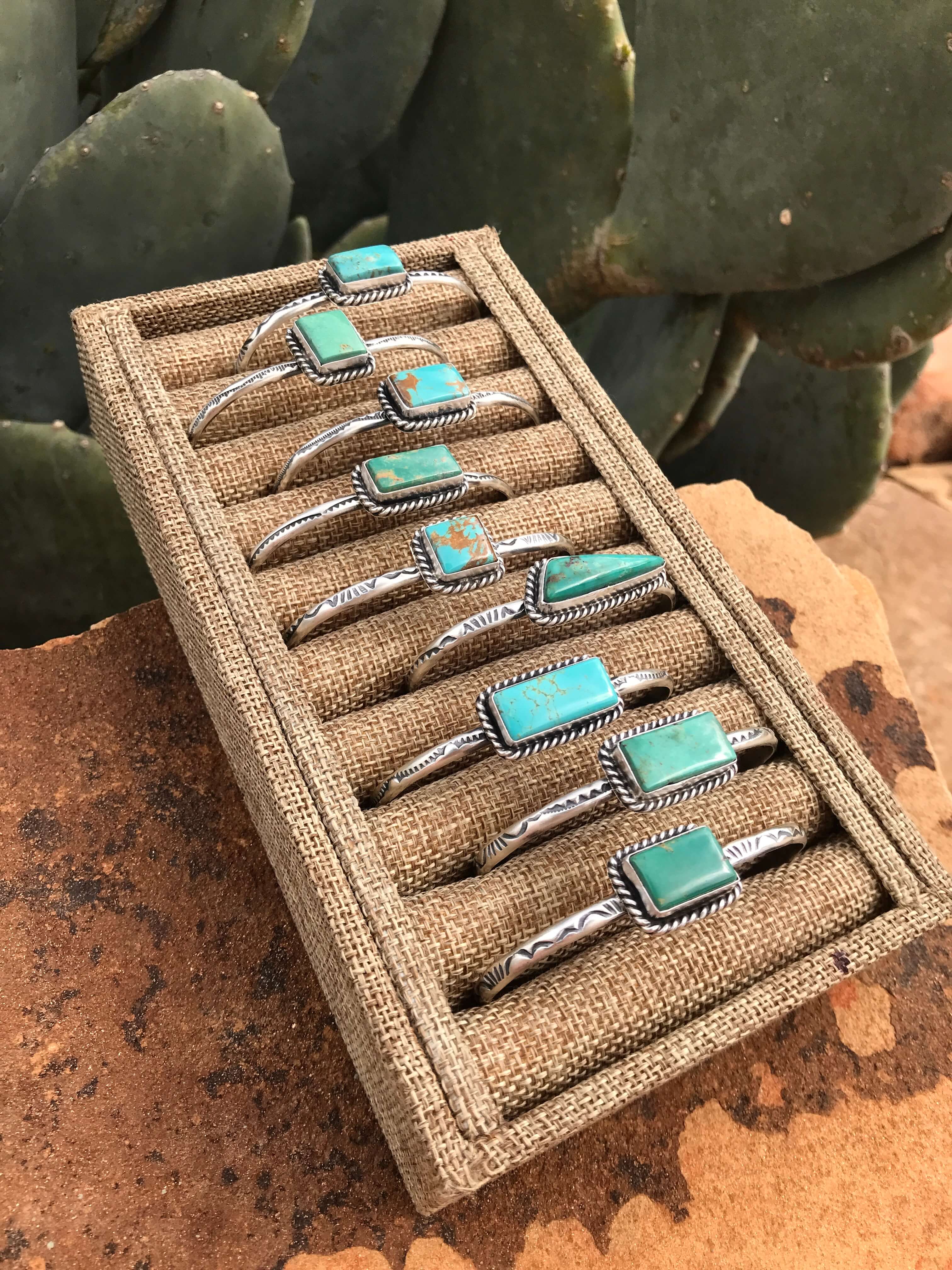 The Riverside Cuffs-Bracelets & Cuffs-Calli Co., Turquoise and Silver Jewelry, Native American Handmade, Zuni Tribe, Navajo Tribe, Brock Texas