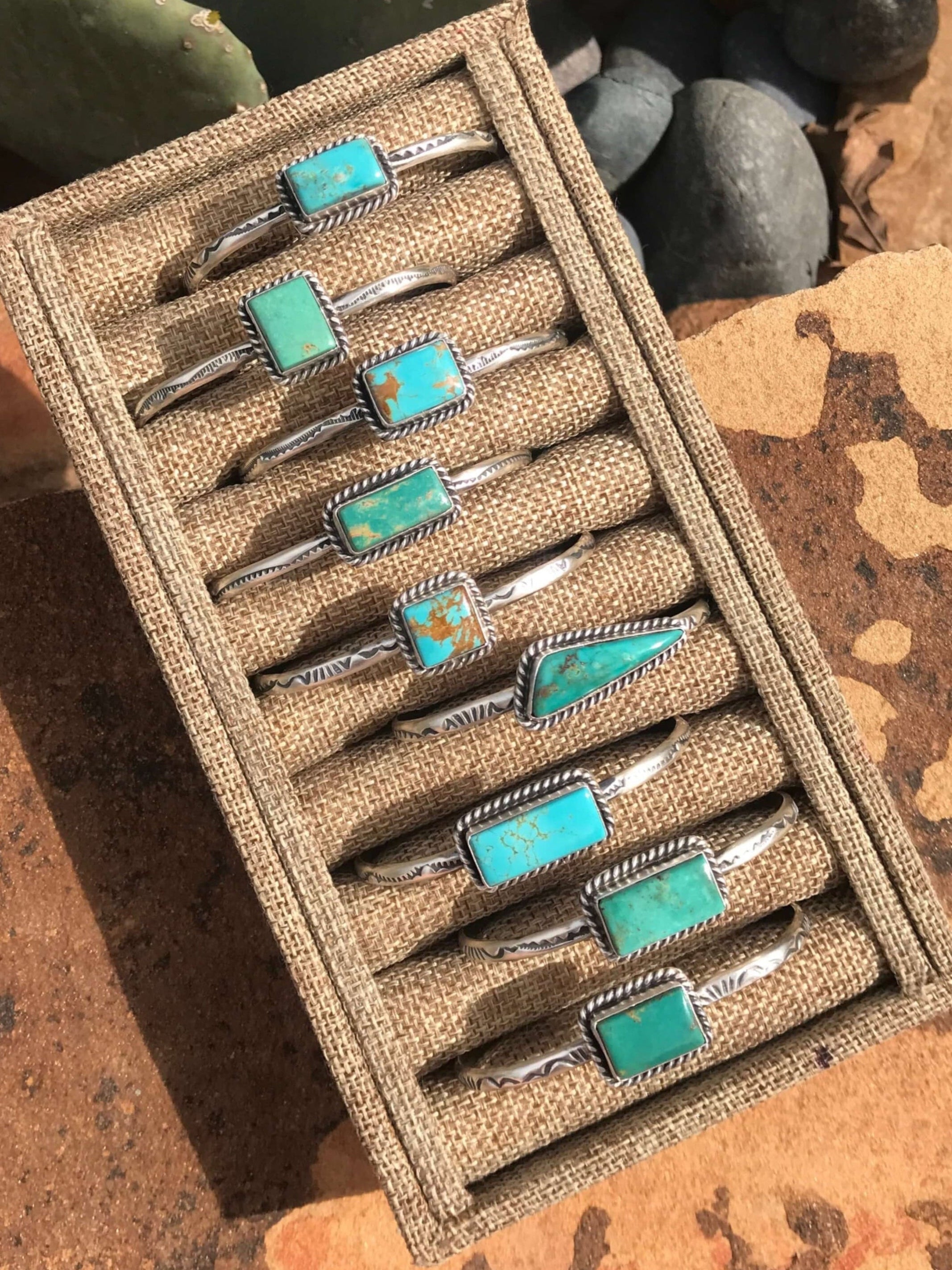 The Riverside Cuffs-Bracelets & Cuffs-Calli Co., Turquoise and Silver Jewelry, Native American Handmade, Zuni Tribe, Navajo Tribe, Brock Texas