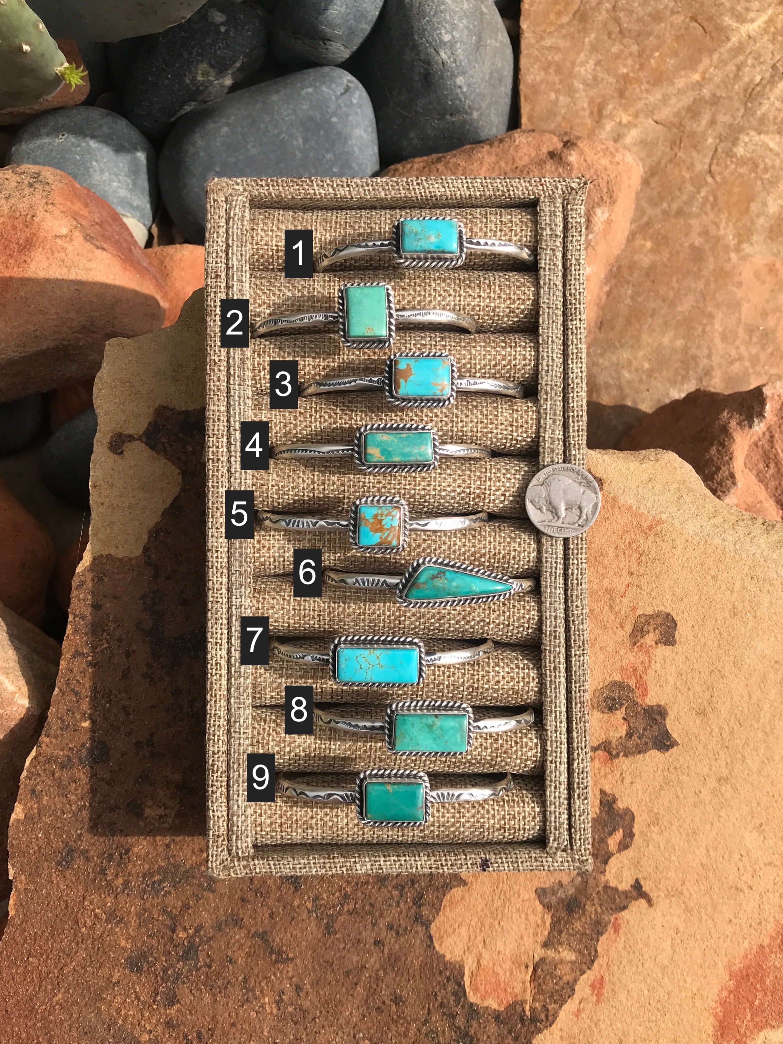 The Riverside Cuffs-Bracelets & Cuffs-Calli Co., Turquoise and Silver Jewelry, Native American Handmade, Zuni Tribe, Navajo Tribe, Brock Texas