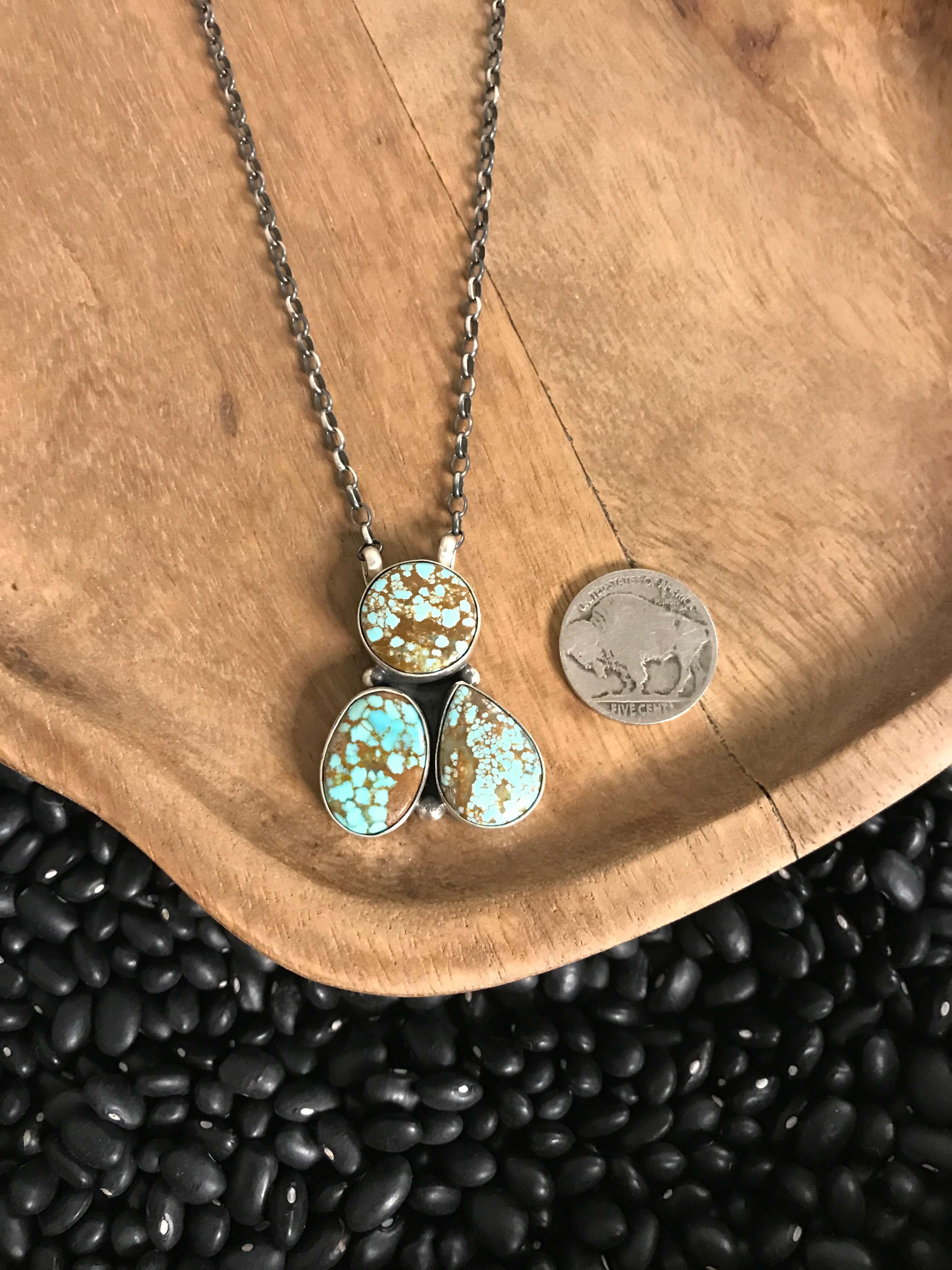 The Tempe Necklace, 3-Necklaces-Calli Co., Turquoise and Silver Jewelry, Native American Handmade, Zuni Tribe, Navajo Tribe, Brock Texas