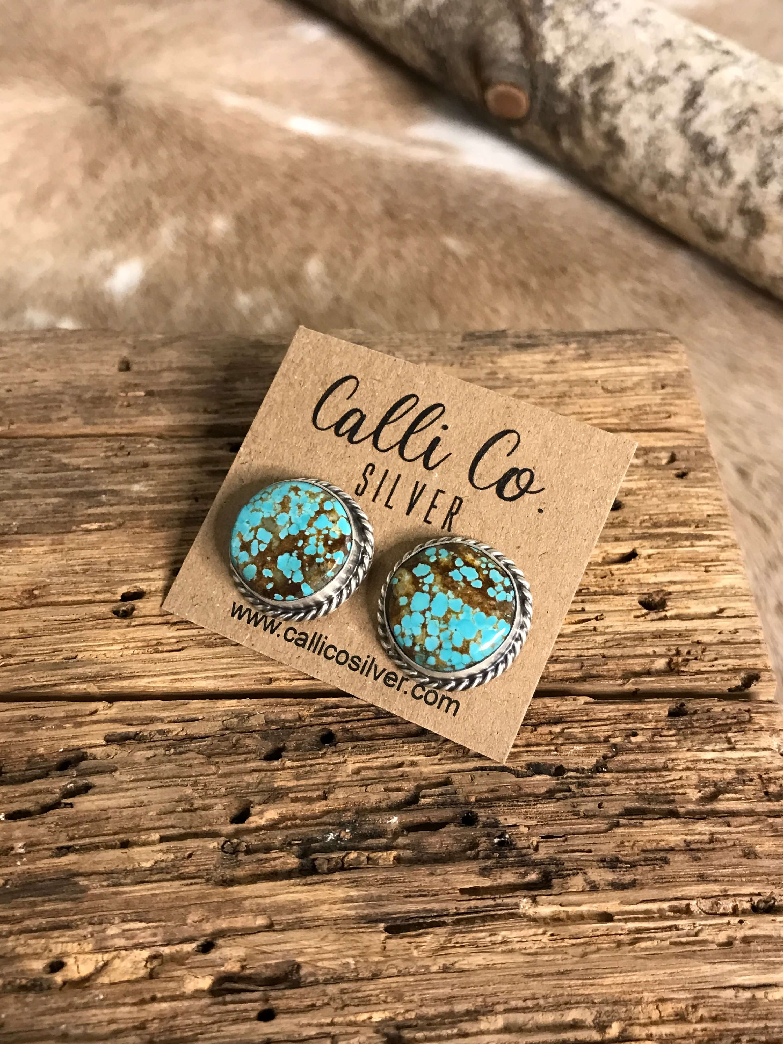 The Turquoise Studs, 16-Earrings-Calli Co., Turquoise and Silver Jewelry, Native American Handmade, Zuni Tribe, Navajo Tribe, Brock Texas
