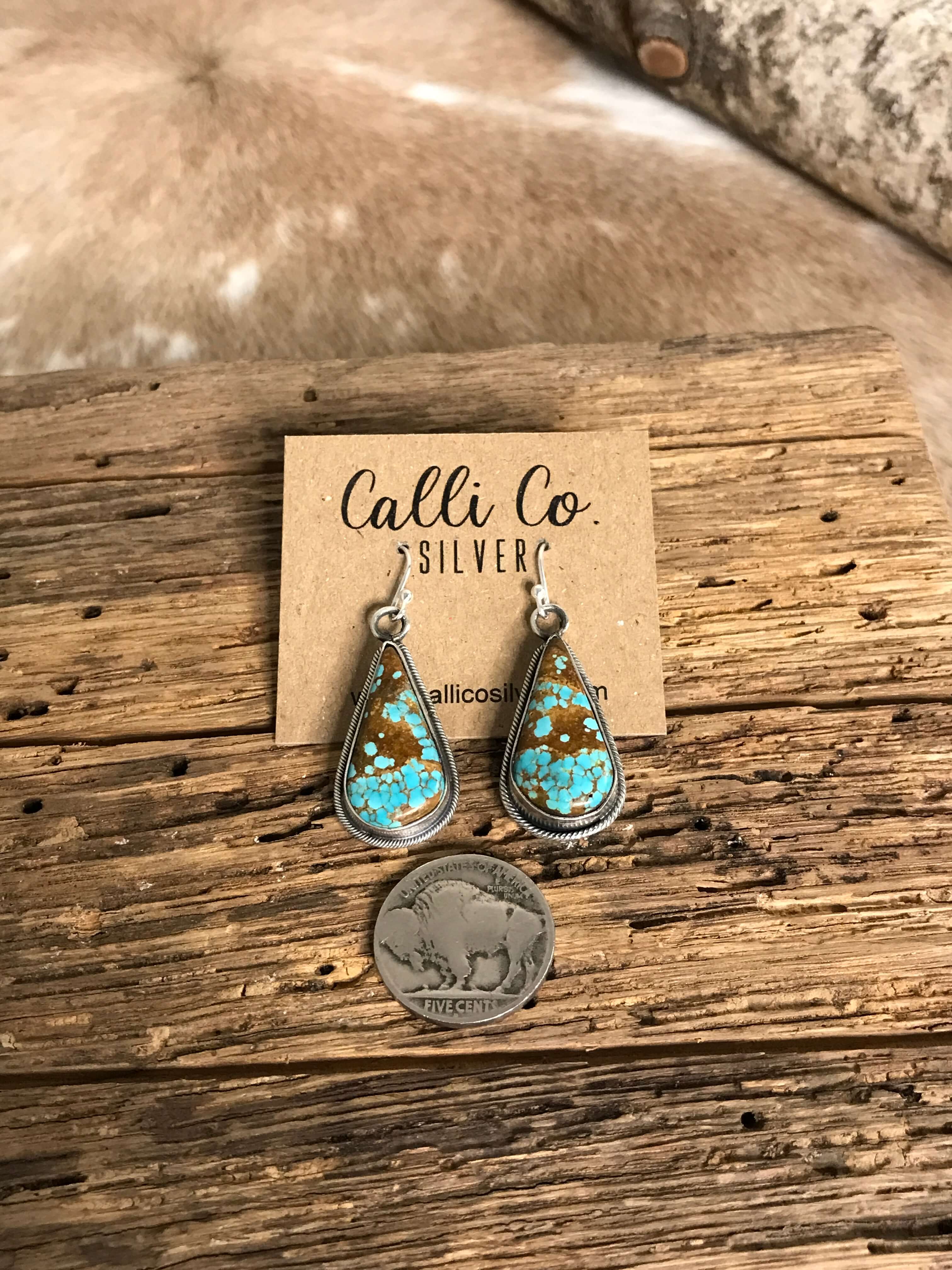 The Turquoise Dangles, 10-Earrings-Calli Co., Turquoise and Silver Jewelry, Native American Handmade, Zuni Tribe, Navajo Tribe, Brock Texas