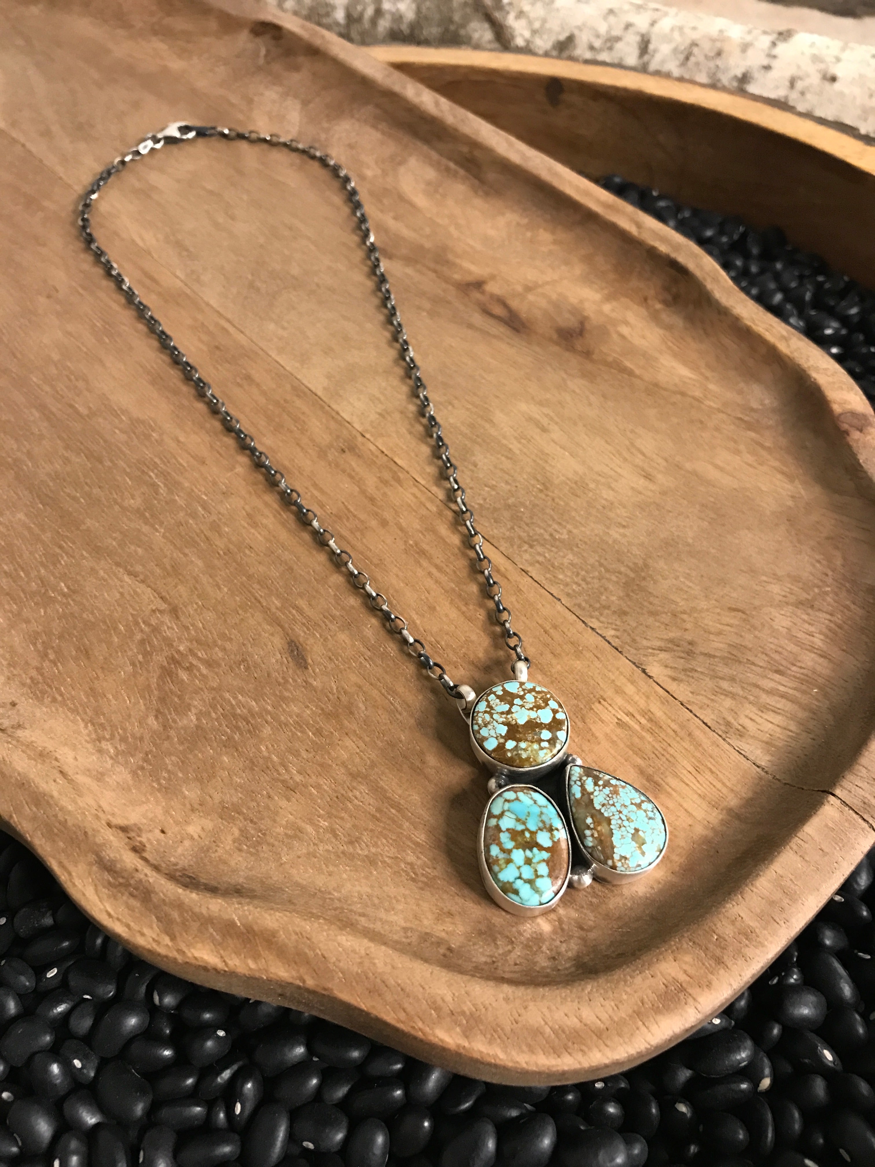 The Tempe Necklace, 3-Necklaces-Calli Co., Turquoise and Silver Jewelry, Native American Handmade, Zuni Tribe, Navajo Tribe, Brock Texas