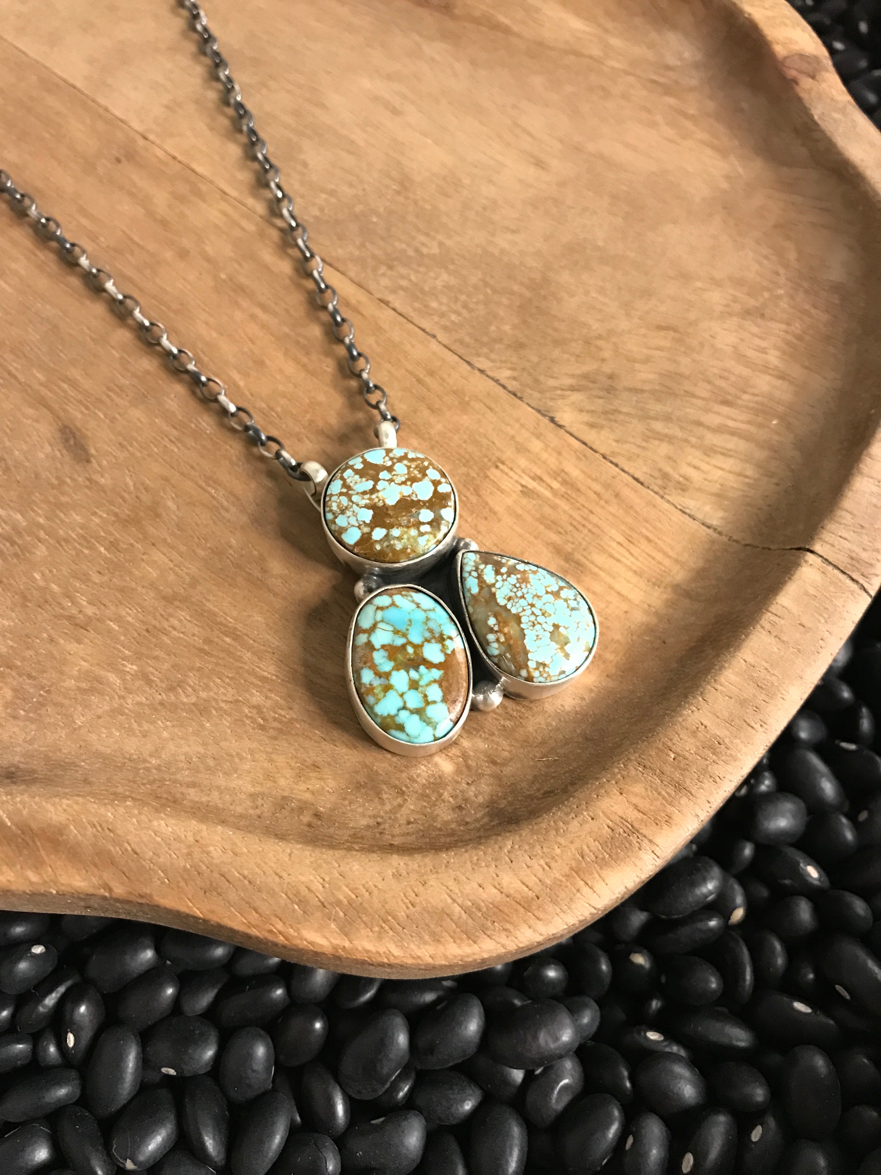 The Tempe Necklace, 3-Necklaces-Calli Co., Turquoise and Silver Jewelry, Native American Handmade, Zuni Tribe, Navajo Tribe, Brock Texas