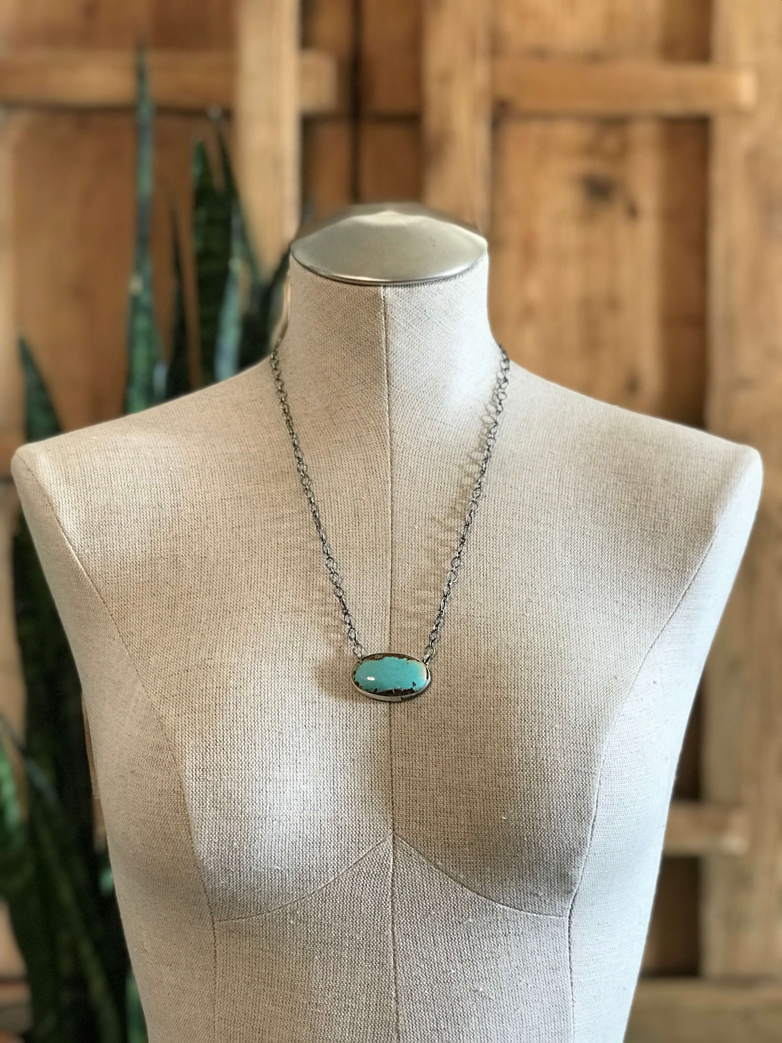 The Calamity Turquoise Necklace, 3-Necklaces-Calli Co., Turquoise and Silver Jewelry, Native American Handmade, Zuni Tribe, Navajo Tribe, Brock Texas