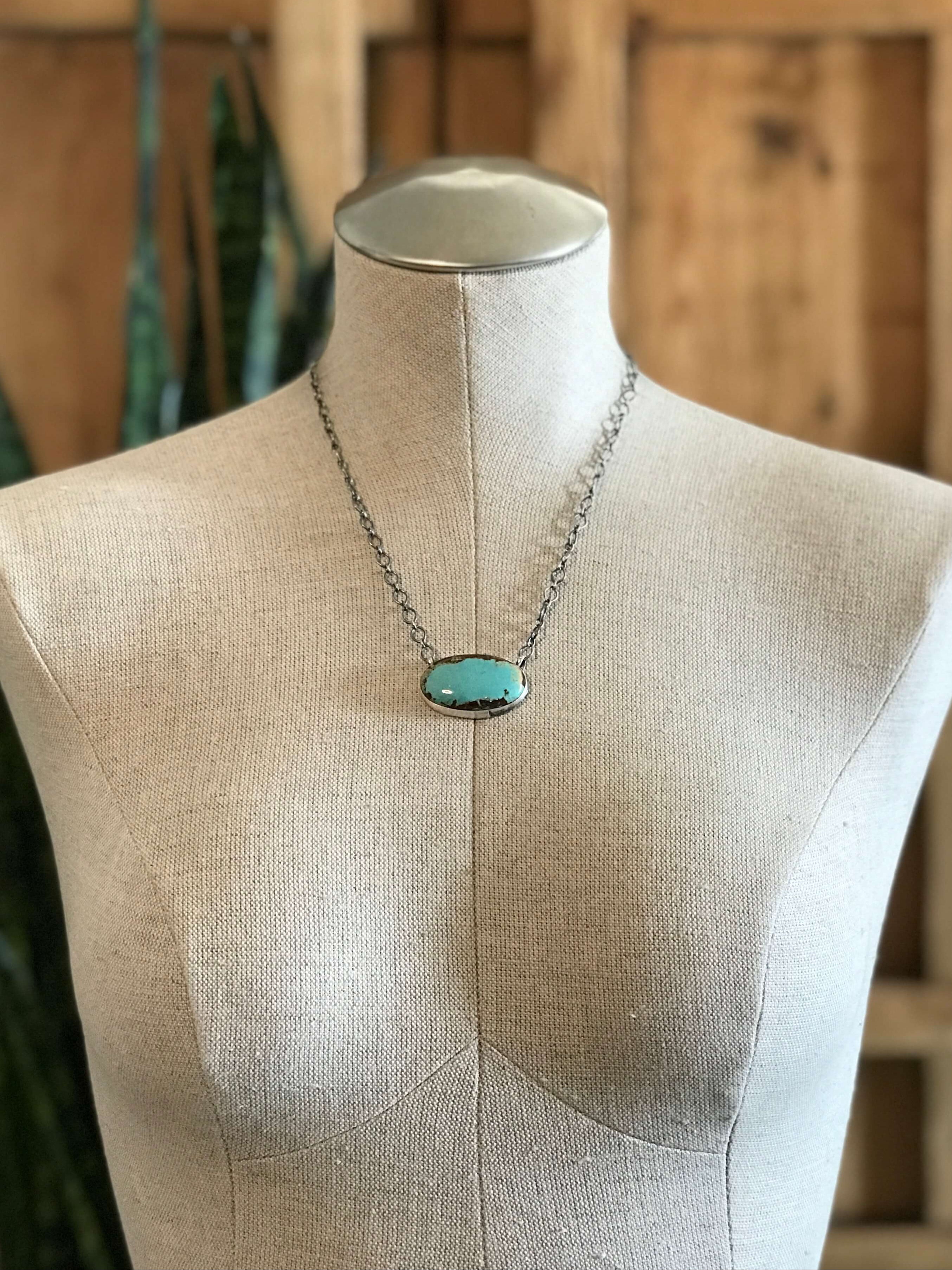 The Calamity Turquoise Necklace, 3-Necklaces-Calli Co., Turquoise and Silver Jewelry, Native American Handmade, Zuni Tribe, Navajo Tribe, Brock Texas