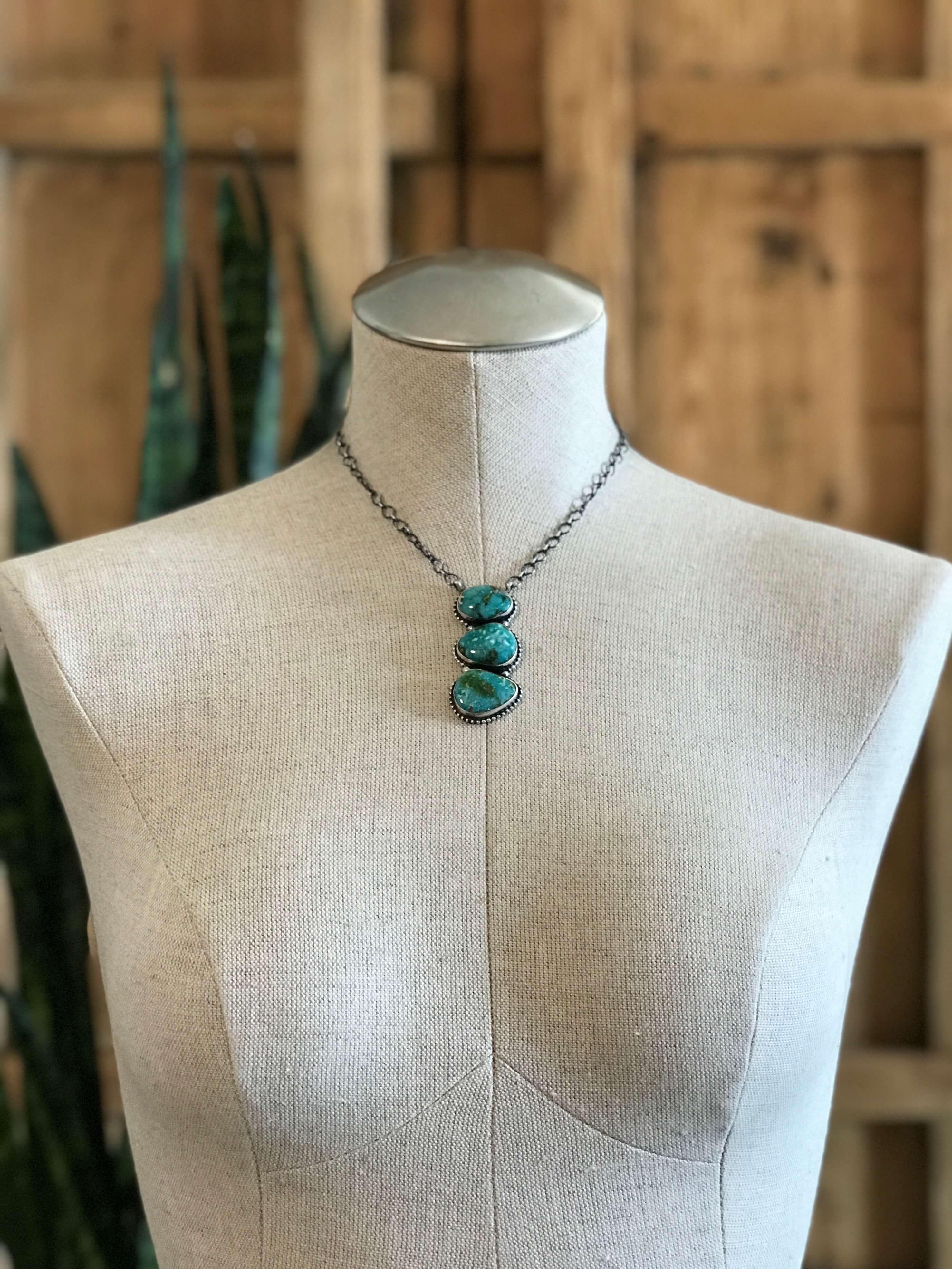 The Enlow Necklace, 2-Necklaces-Calli Co., Turquoise and Silver Jewelry, Native American Handmade, Zuni Tribe, Navajo Tribe, Brock Texas