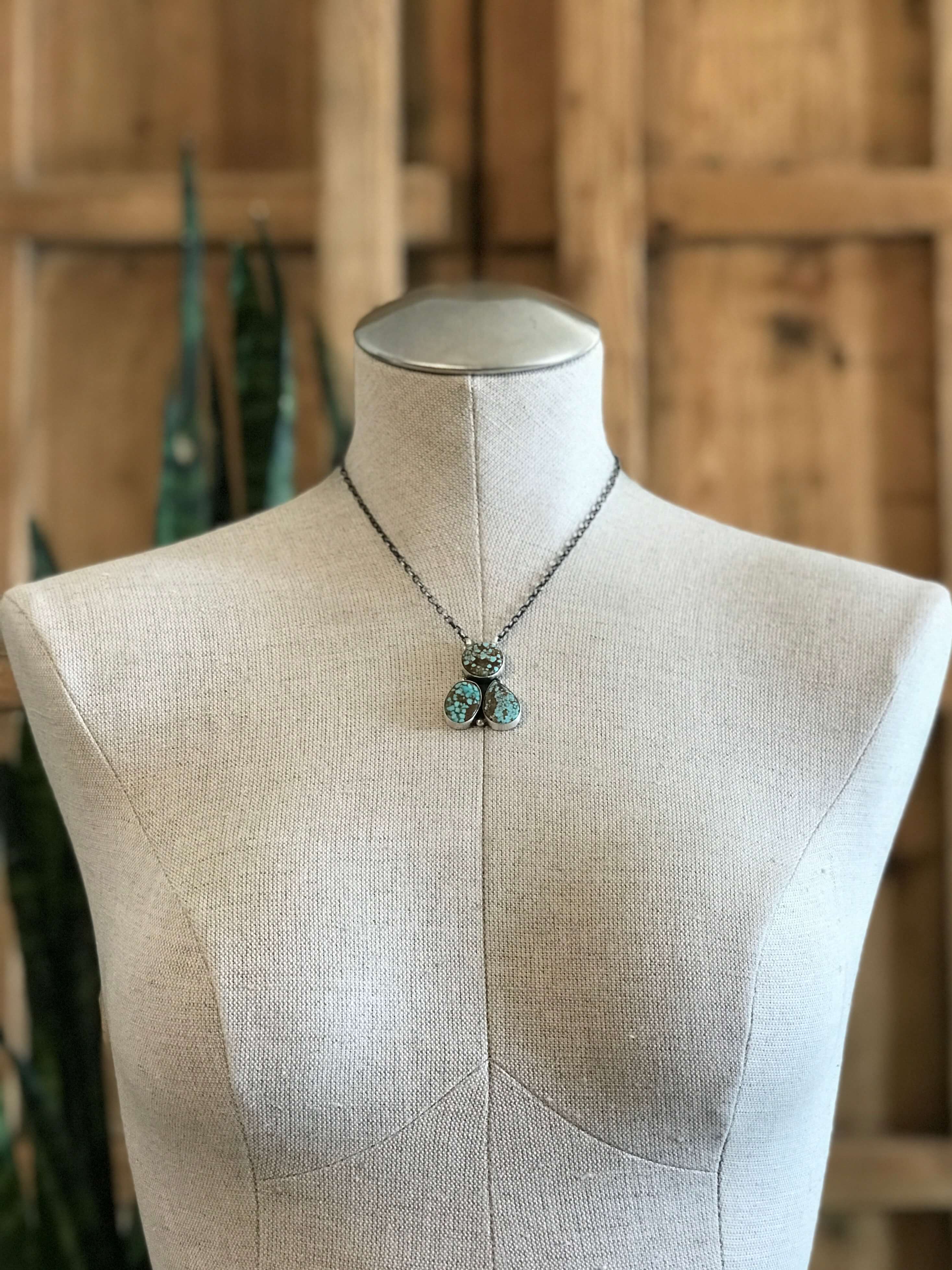 The Tempe Necklace, 3-Necklaces-Calli Co., Turquoise and Silver Jewelry, Native American Handmade, Zuni Tribe, Navajo Tribe, Brock Texas