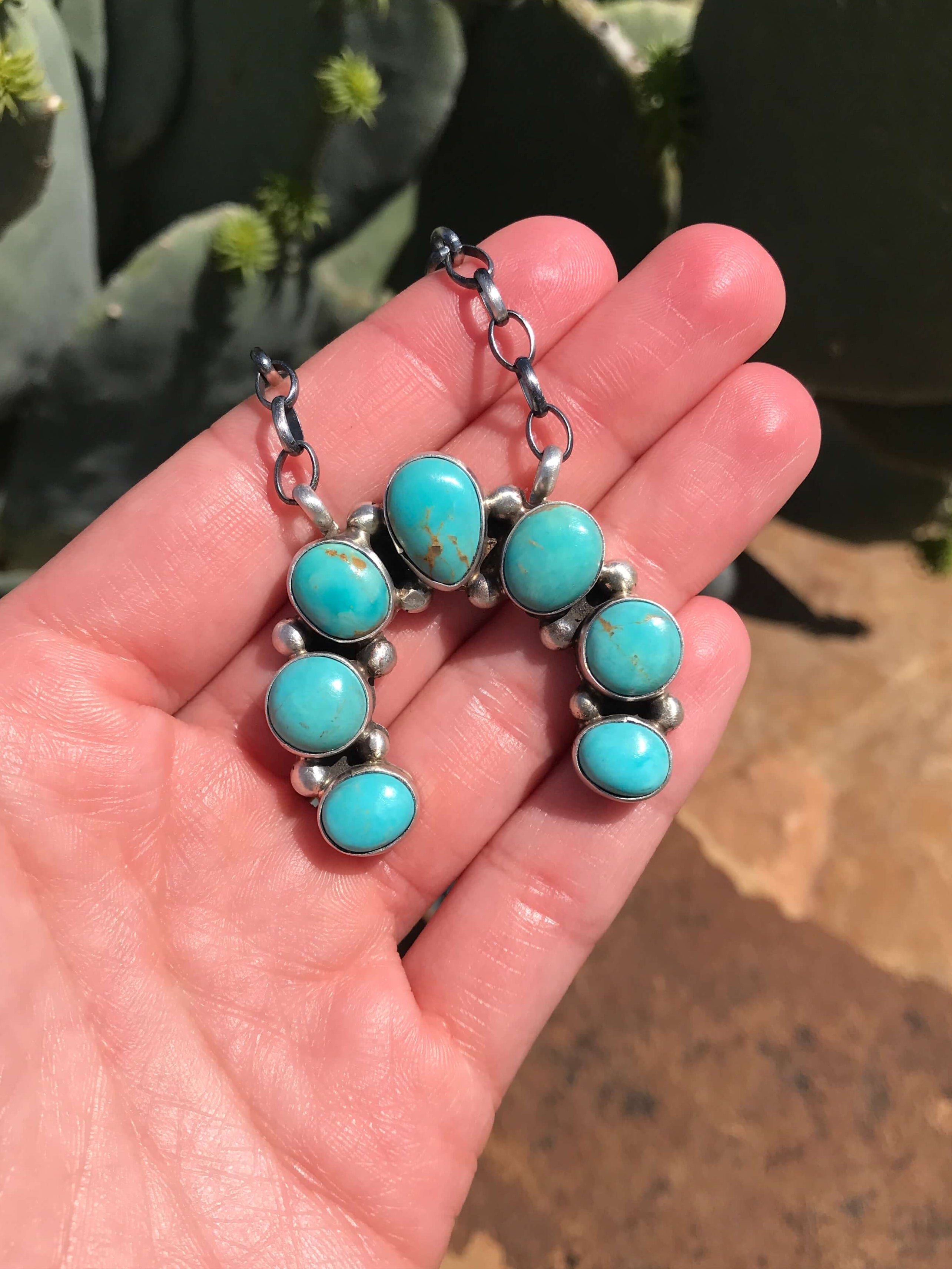 The Naja Necklace, 34-Necklaces-Calli Co., Turquoise and Silver Jewelry, Native American Handmade, Zuni Tribe, Navajo Tribe, Brock Texas