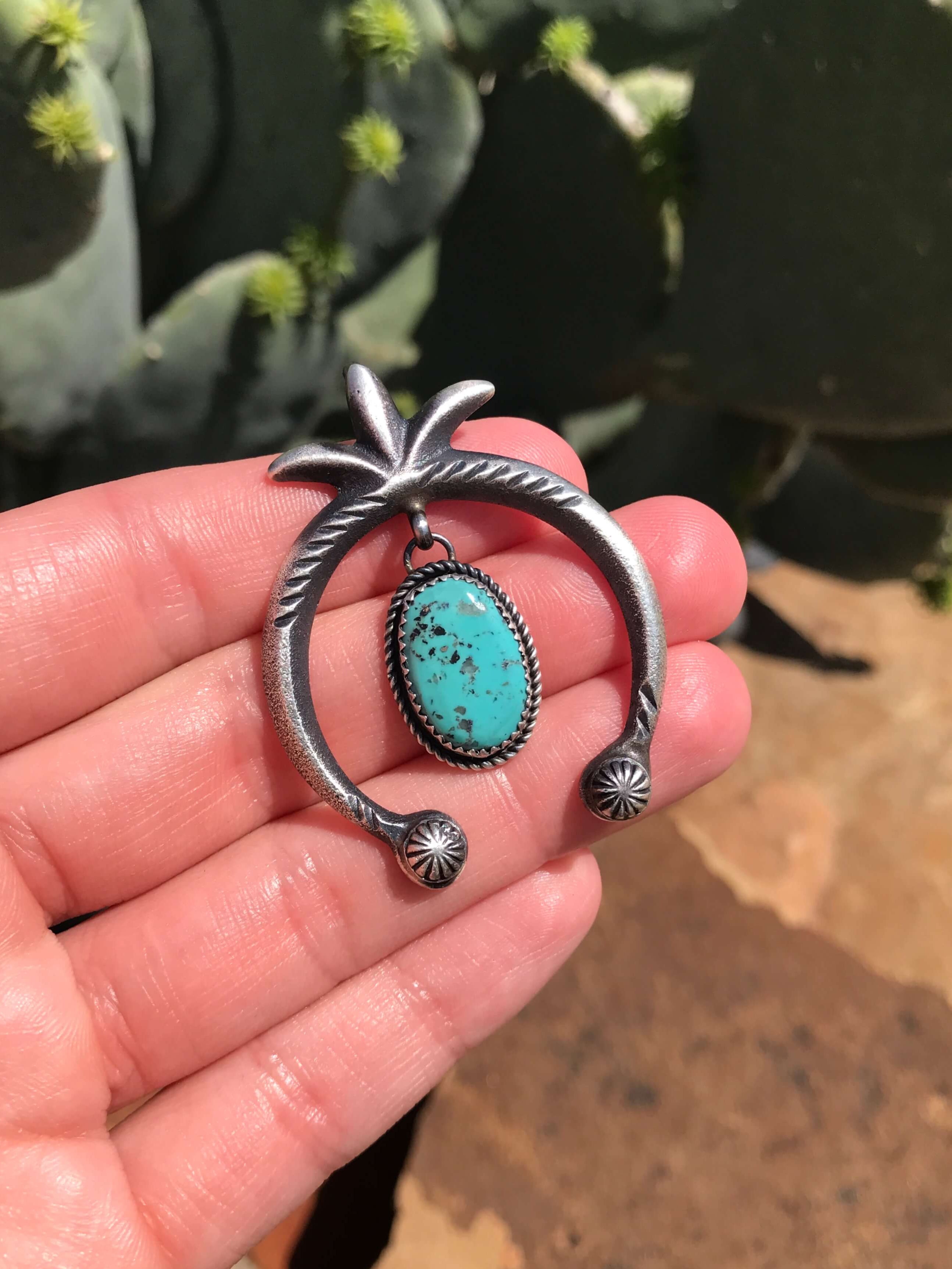 The Naja Pendant, 33-Pendants-Calli Co., Turquoise and Silver Jewelry, Native American Handmade, Zuni Tribe, Navajo Tribe, Brock Texas