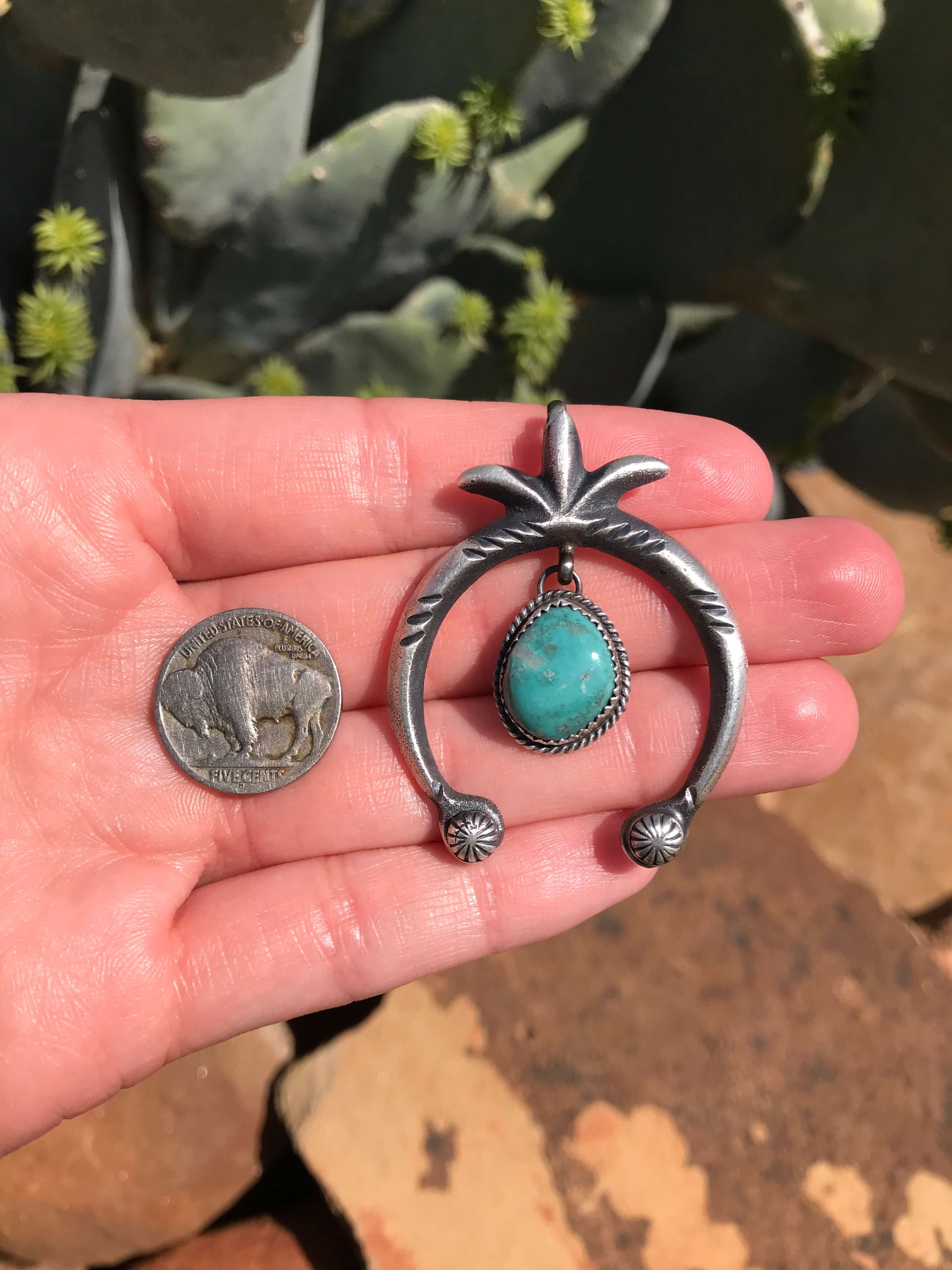 The Naja Pendant, 32-Pendants-Calli Co., Turquoise and Silver Jewelry, Native American Handmade, Zuni Tribe, Navajo Tribe, Brock Texas