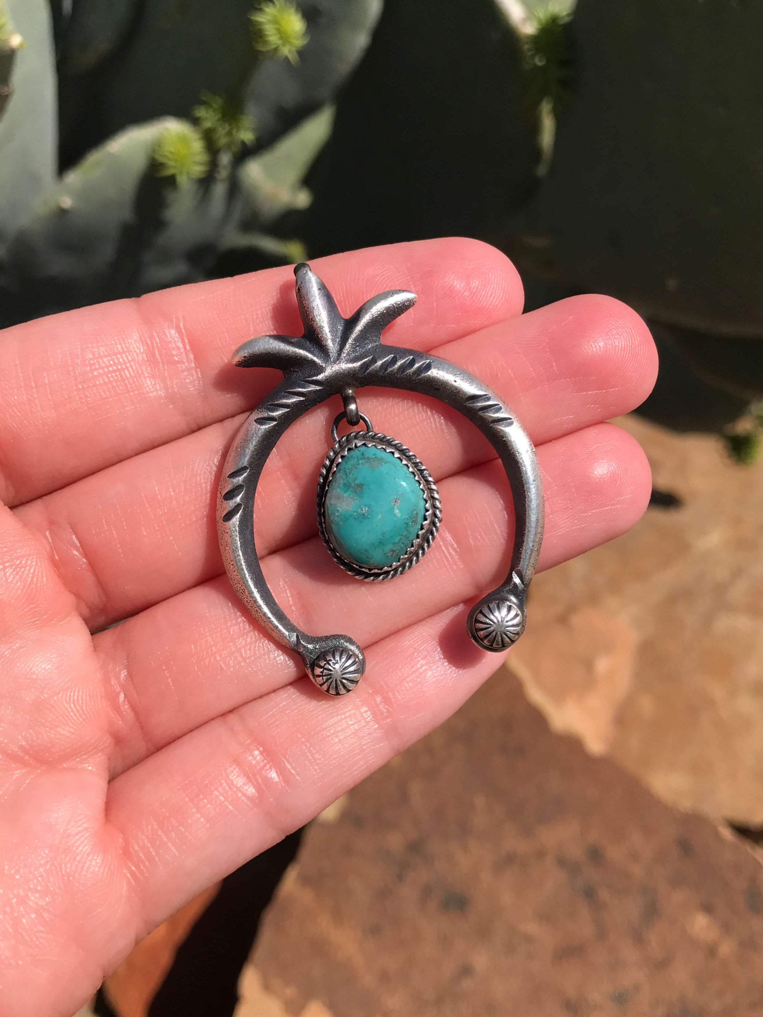 The Naja Pendant, 32-Pendants-Calli Co., Turquoise and Silver Jewelry, Native American Handmade, Zuni Tribe, Navajo Tribe, Brock Texas