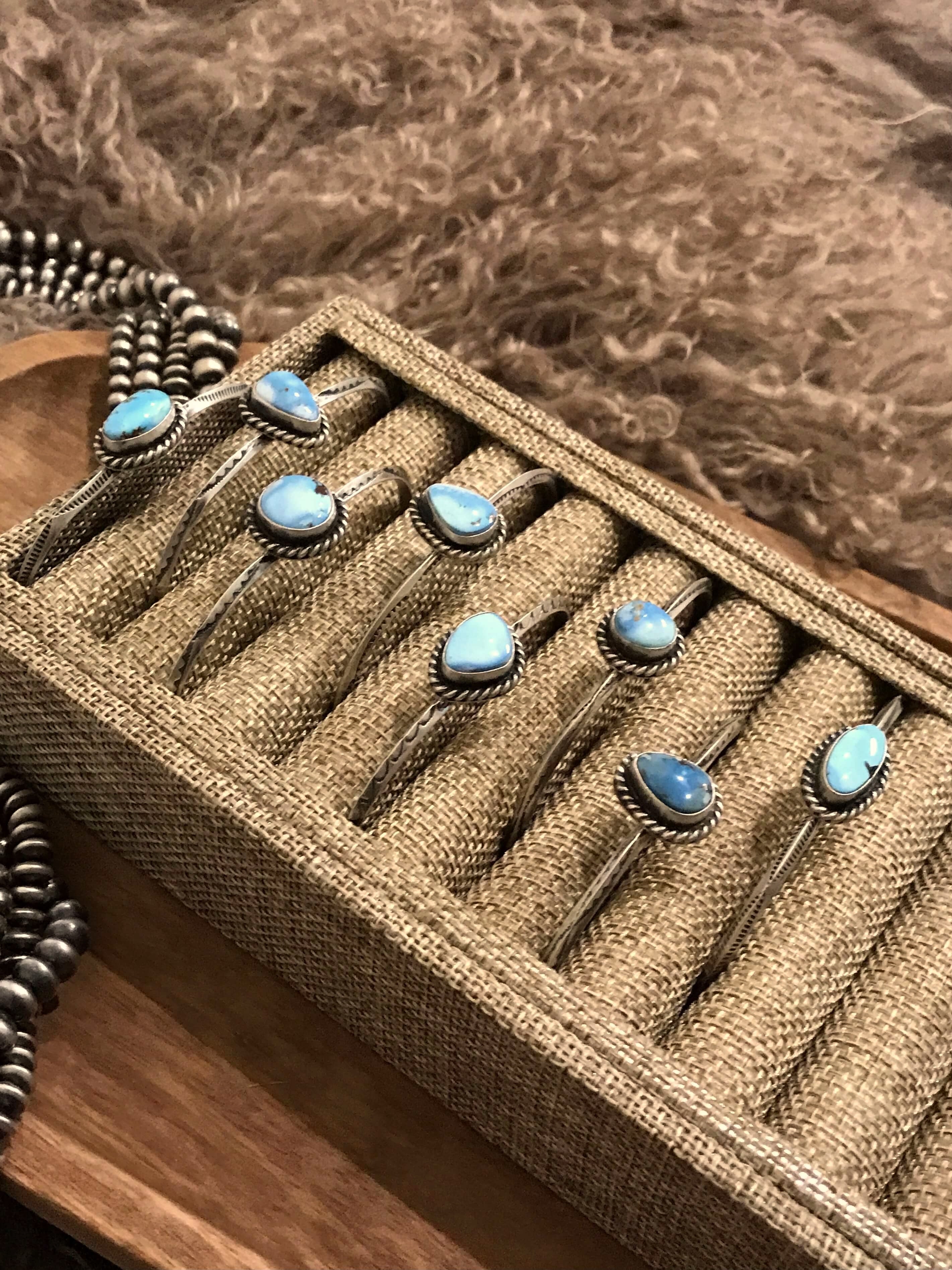 The Taloga Cuffs-Bracelets & Cuffs-Calli Co., Turquoise and Silver Jewelry, Native American Handmade, Zuni Tribe, Navajo Tribe, Brock Texas