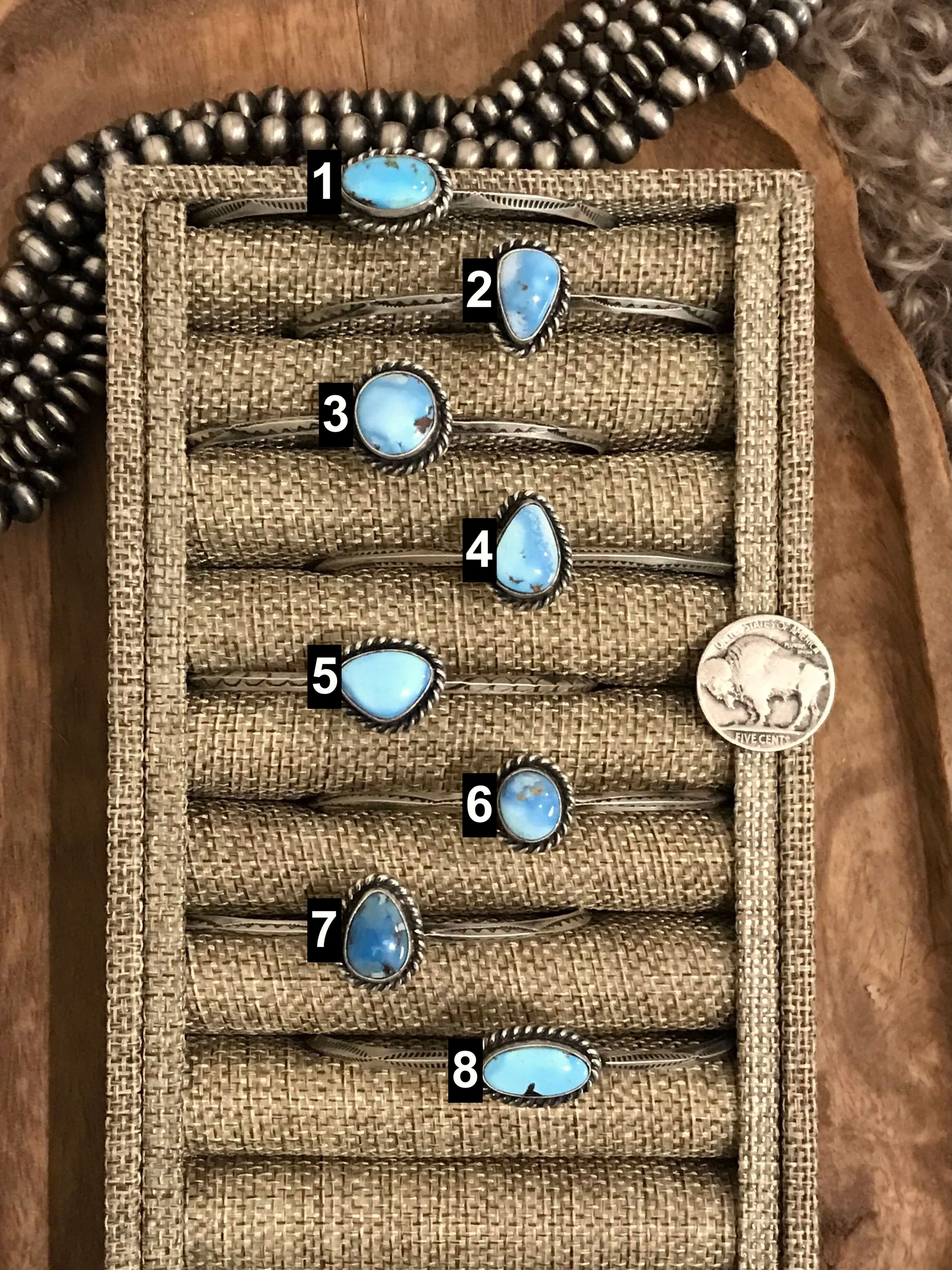 The Taloga Cuffs-Bracelets & Cuffs-Calli Co., Turquoise and Silver Jewelry, Native American Handmade, Zuni Tribe, Navajo Tribe, Brock Texas
