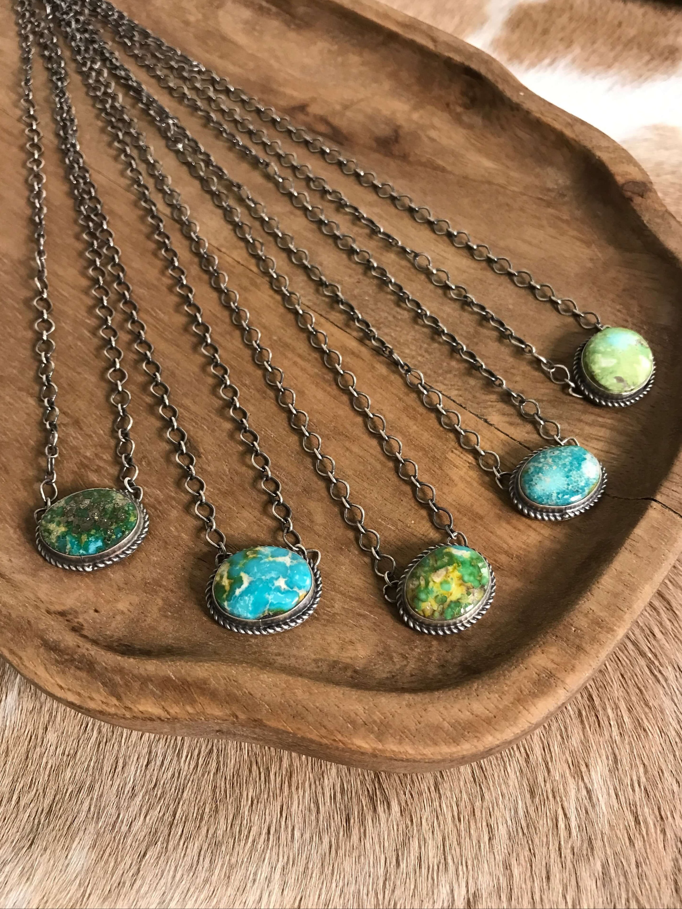 The Galway Necklaces-Necklaces-Calli Co., Turquoise and Silver Jewelry, Native American Handmade, Zuni Tribe, Navajo Tribe, Brock Texas