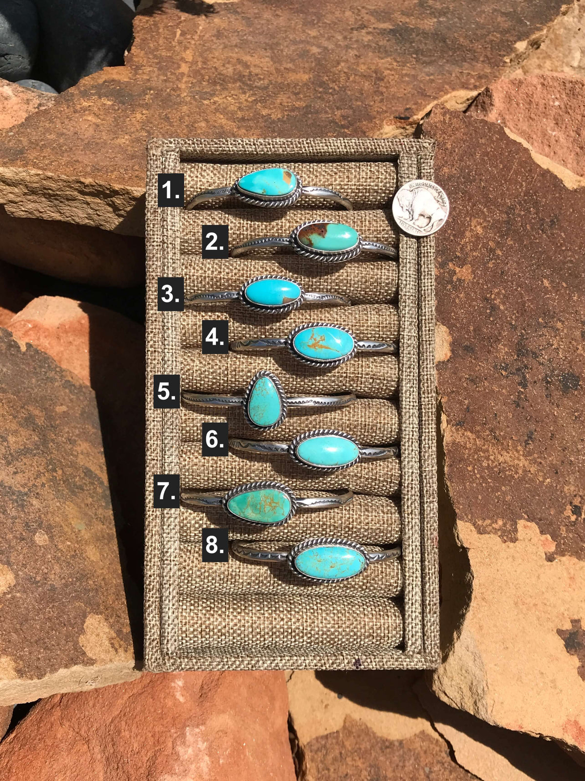 The Ryatt Cuffs-Bracelets & Cuffs-Calli Co., Turquoise and Silver Jewelry, Native American Handmade, Zuni Tribe, Navajo Tribe, Brock Texas