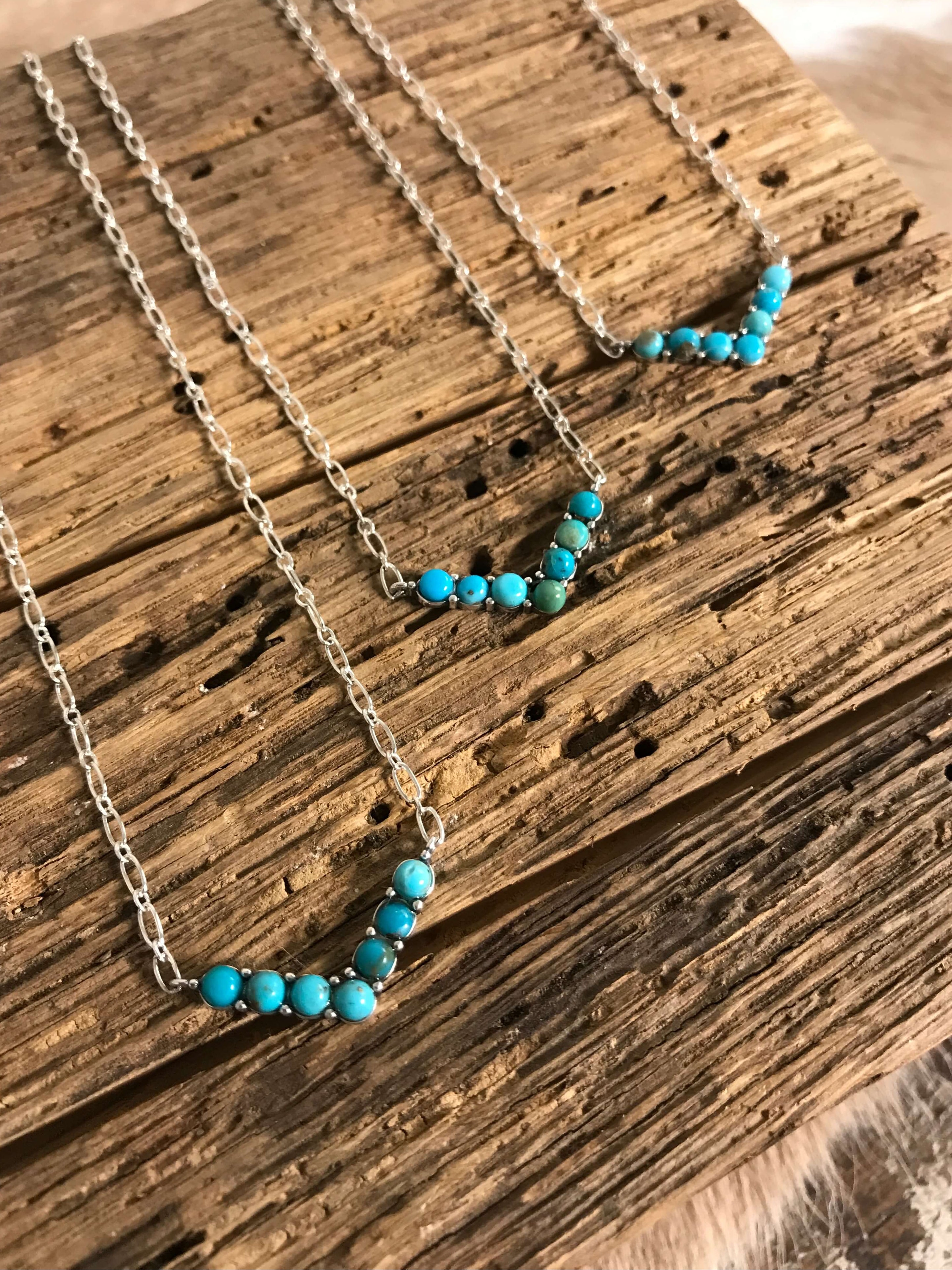 The Blakely Necklaces-Necklaces-Calli Co., Turquoise and Silver Jewelry, Native American Handmade, Zuni Tribe, Navajo Tribe, Brock Texas